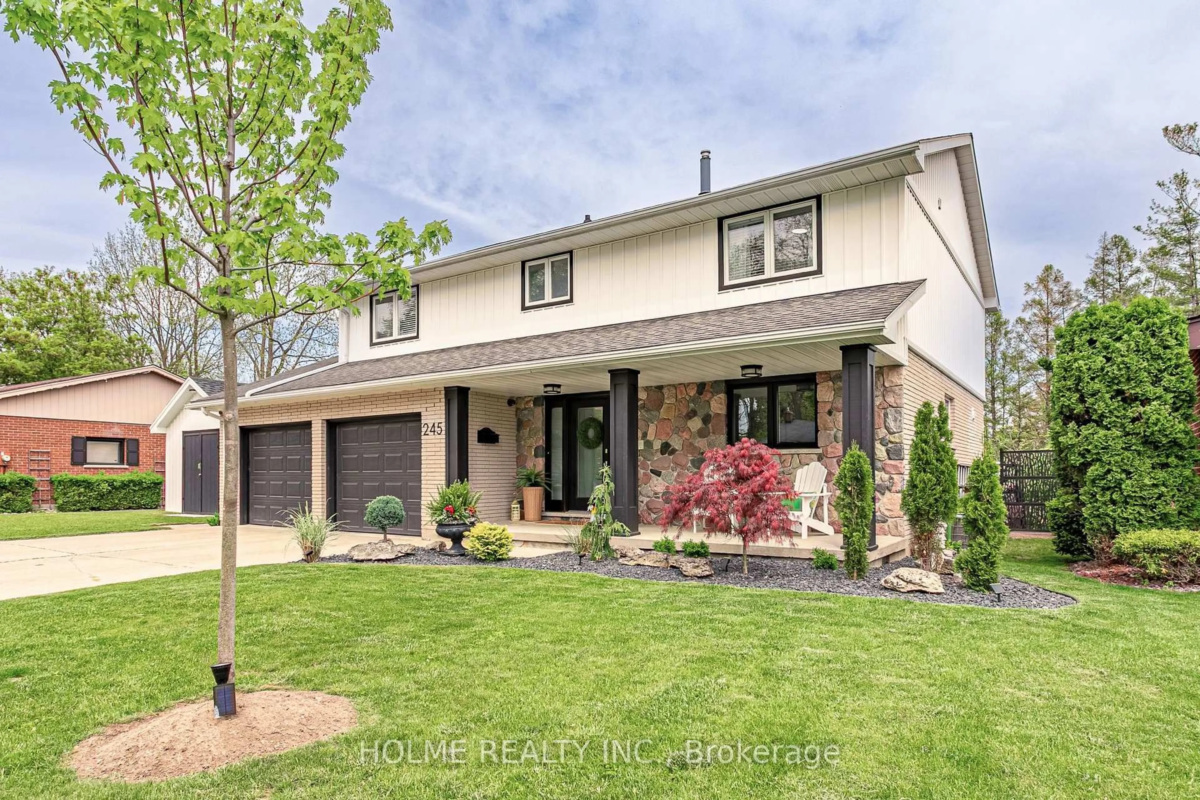 Home with brick exterior material, street for 245 Riverview Dr, Strathroy Caradoc Ontario N7G 2G4