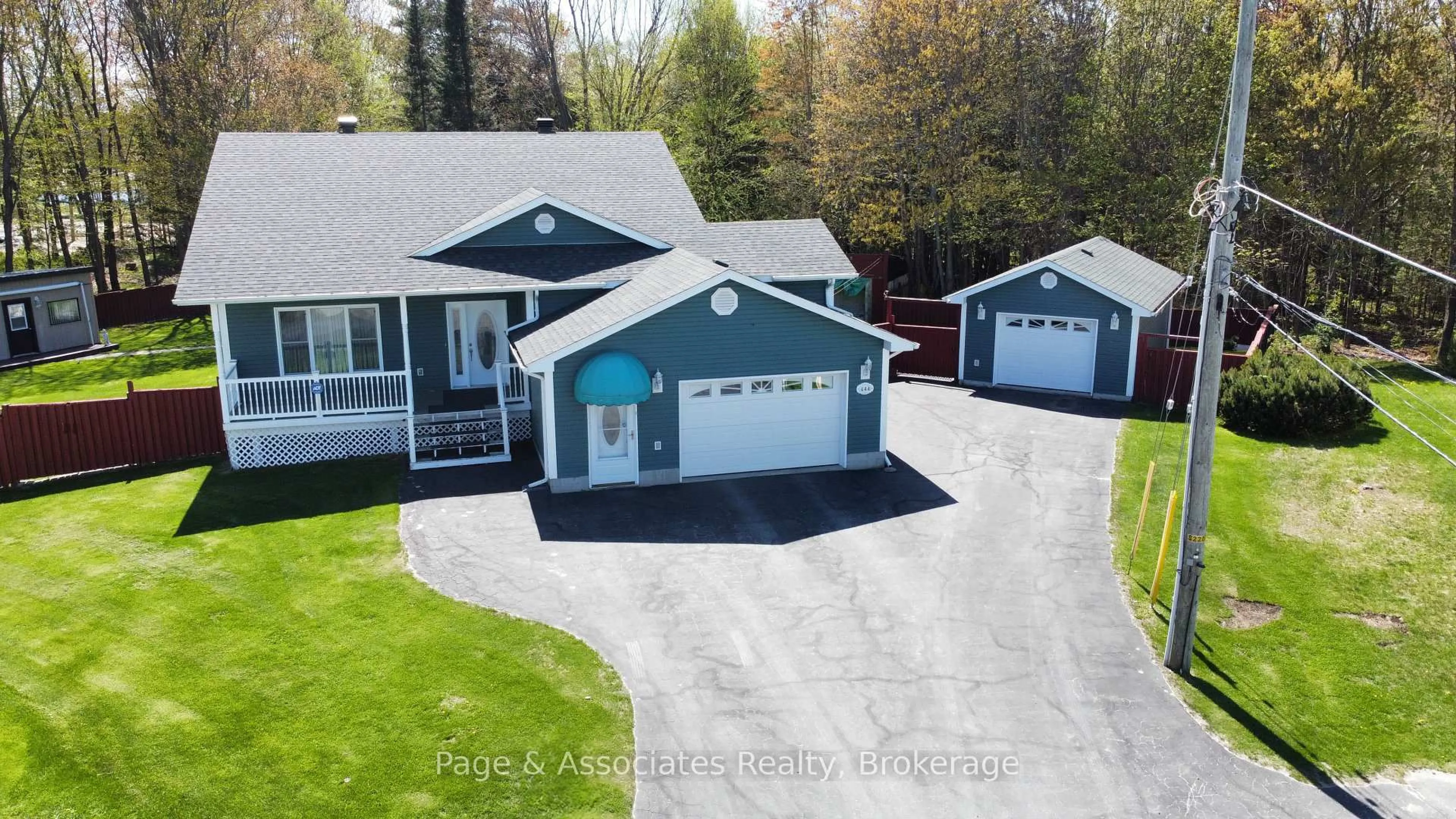 A pic from outside/outdoor area/front of a property/back of a property/a pic from drone, unknown for 444 Holditch St, West Nipissing Ontario P2B 3C7