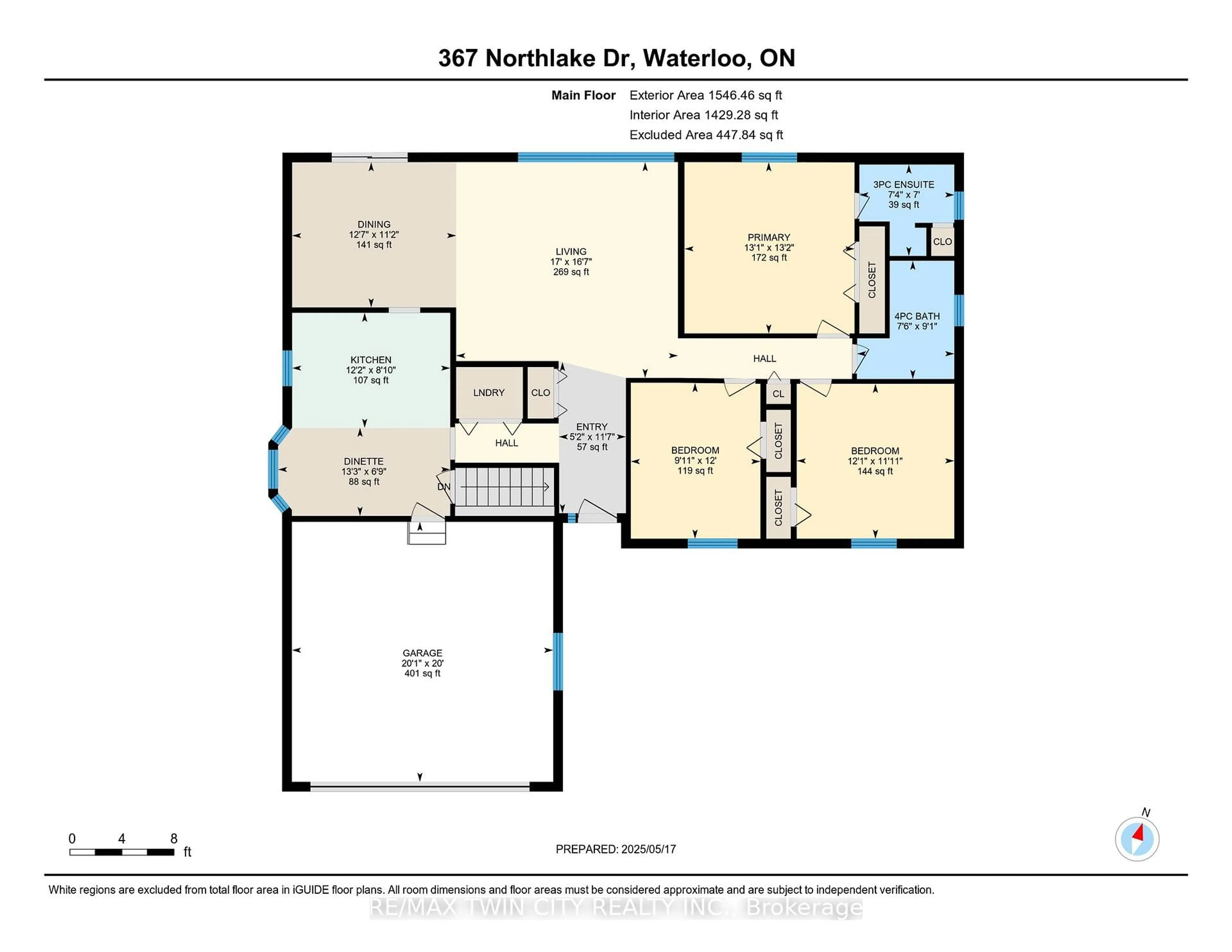 Floor plan for 367 Northlake Dr, Waterloo Ontario N2V 1W6
