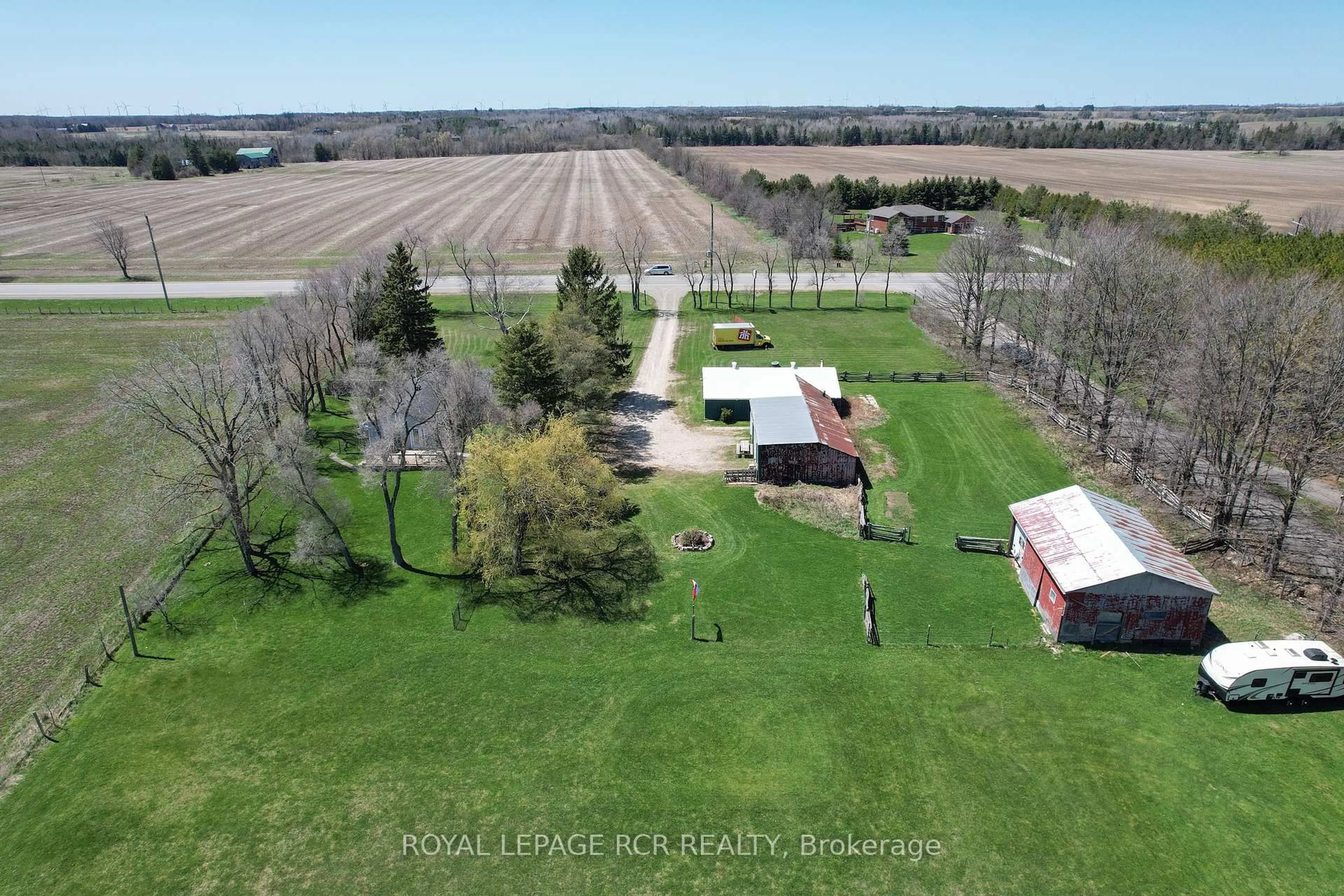 A pic from outside/outdoor area/front of a property/back of a property/a pic from drone, unknown for 516483 County Rd 124 N/A, Melancthon Ontario L9V 1V2