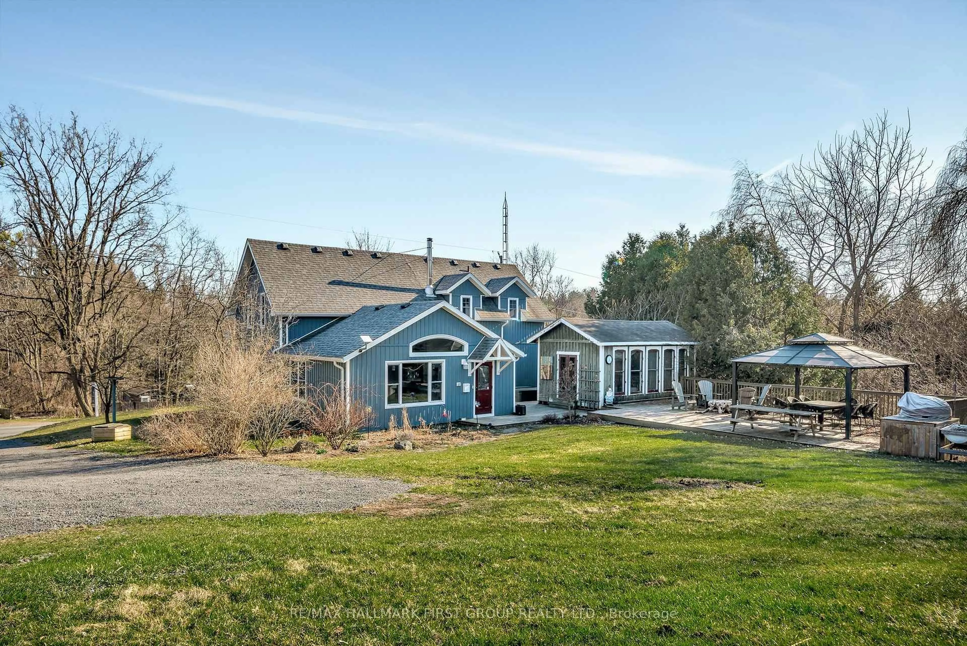 A pic from outside/outdoor area/front of a property/back of a property/a pic from drone, water/lake/river/ocean view for 16882 Telephone Rd, Ingleside Ontario K8V 5P4