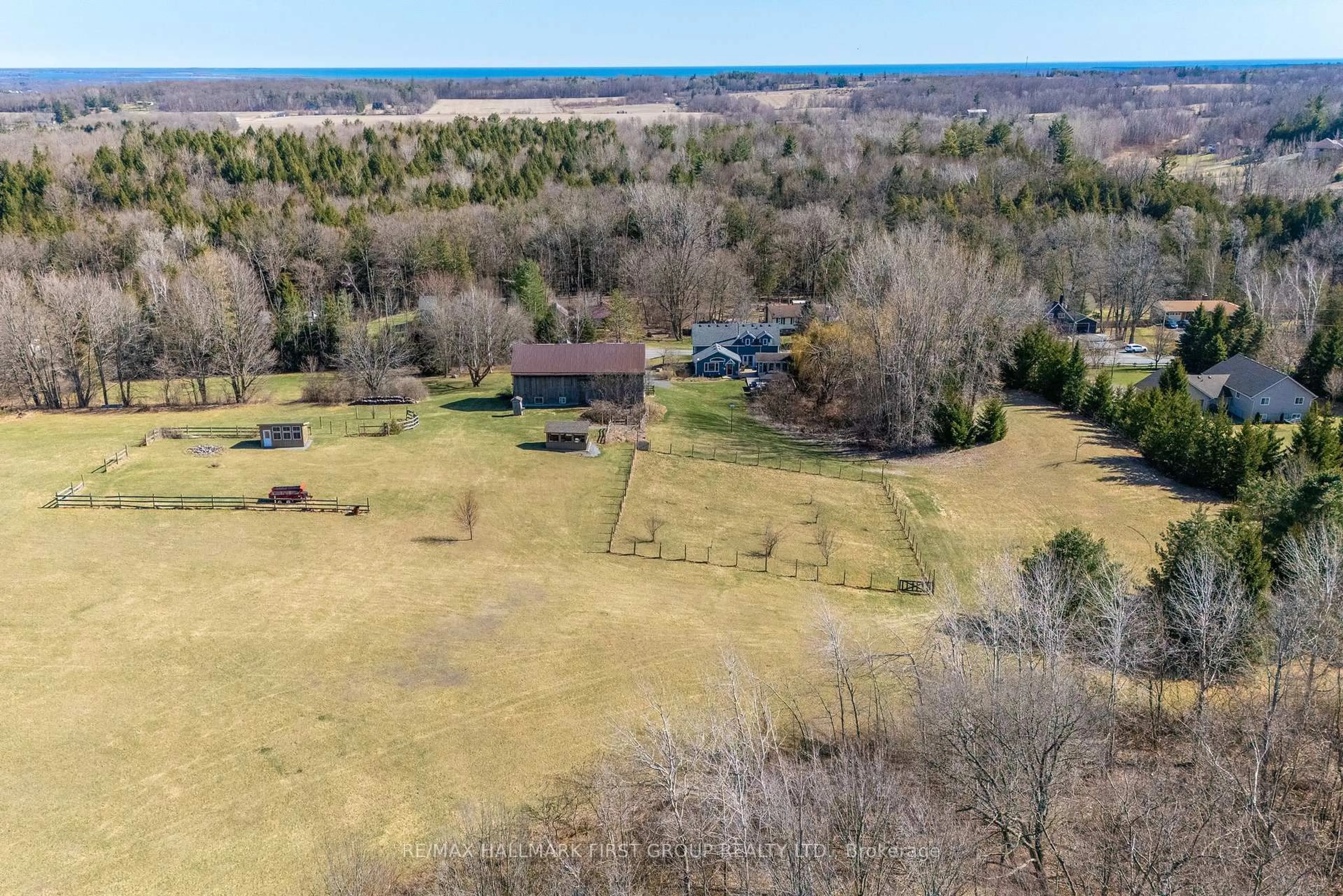 A pic from outside/outdoor area/front of a property/back of a property/a pic from drone, water/lake/river/ocean view for 16882 Telephone Rd, Ingleside Ontario K8V 5P4