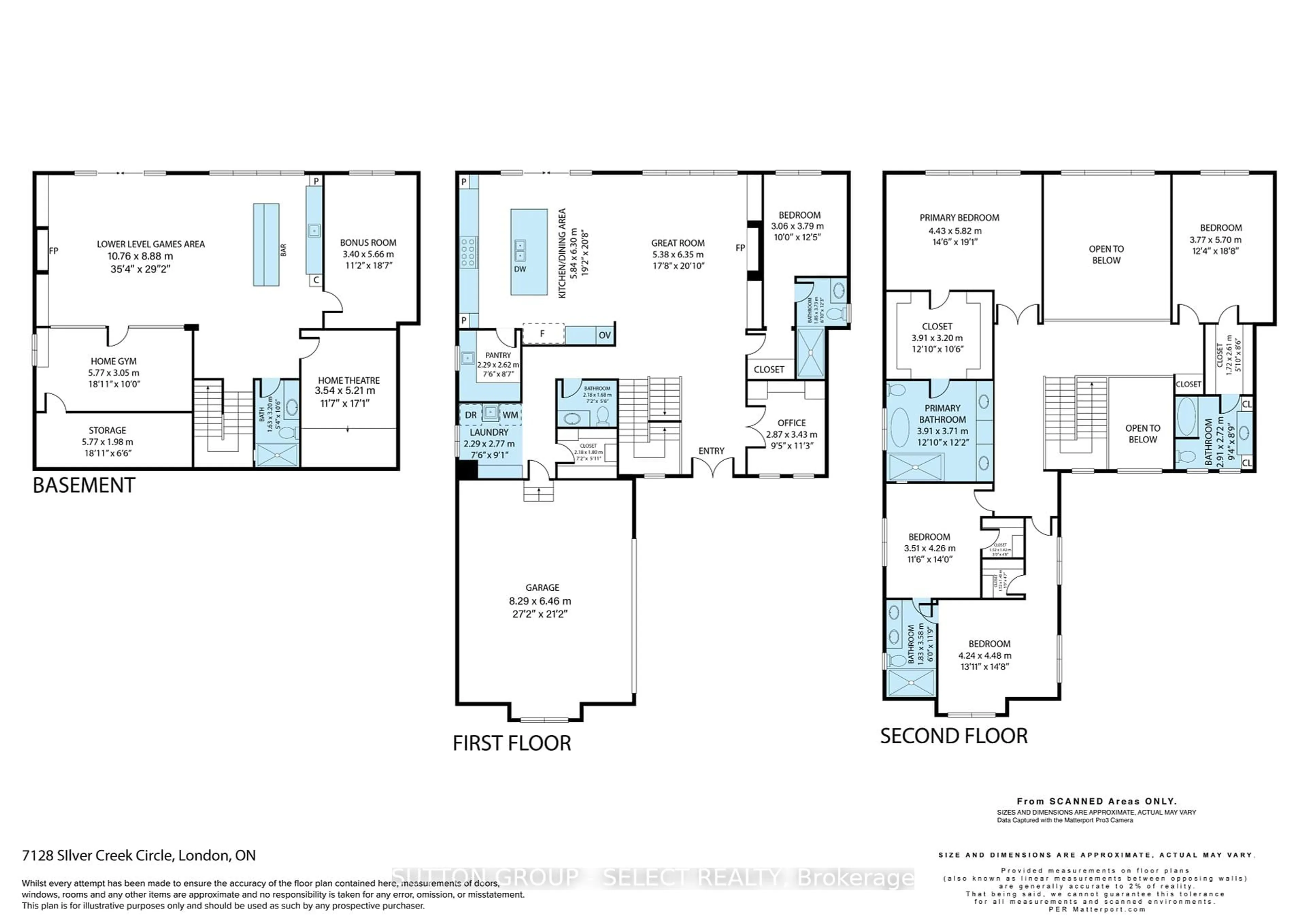 Floor plan for 7128 Silver Creek Circ, London South Ontario N6P 0G9