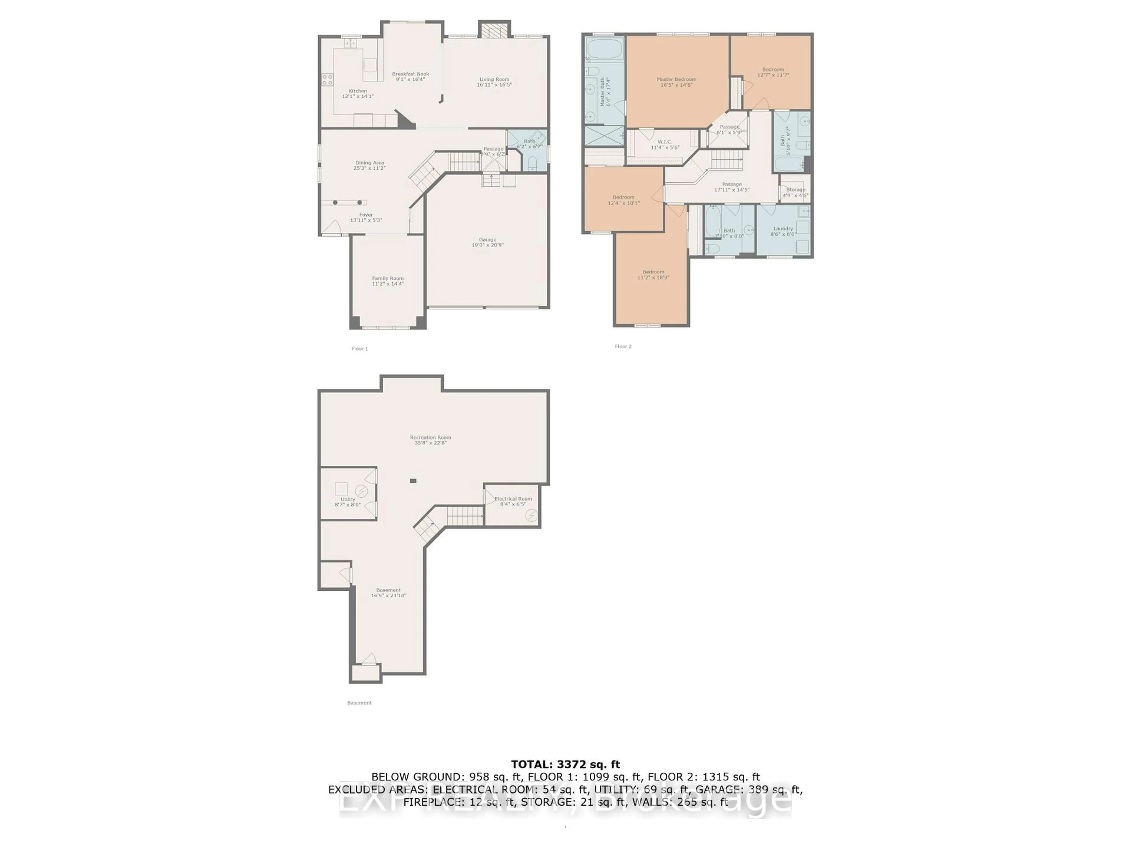Floor plan for 2514 STONE COVE Cres, Ottawa Ontario K2J 0T3