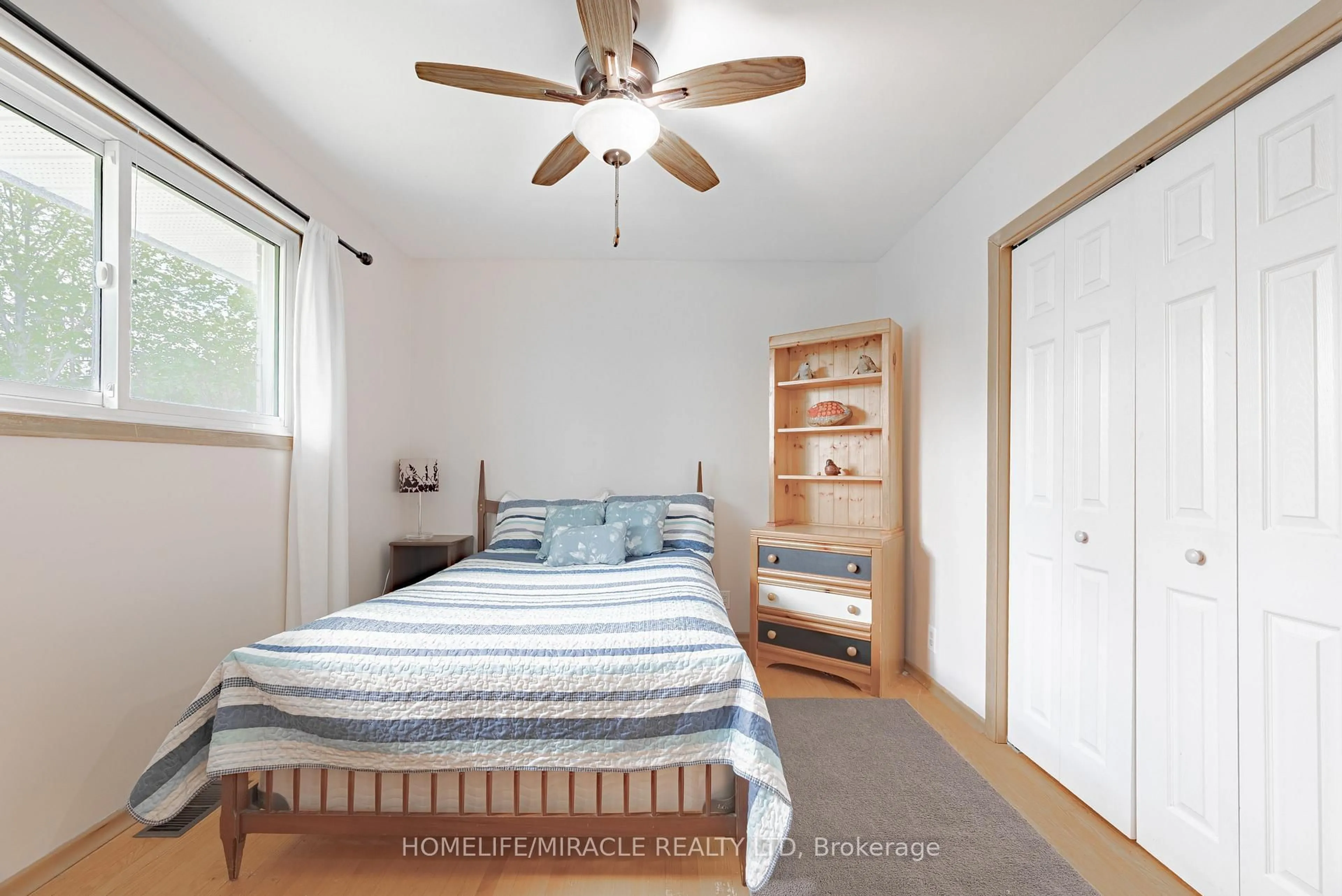 Bedroom with bed, wood/laminate floor for 157 Adelaide St, Kawartha Lakes Ontario K9V 4M5