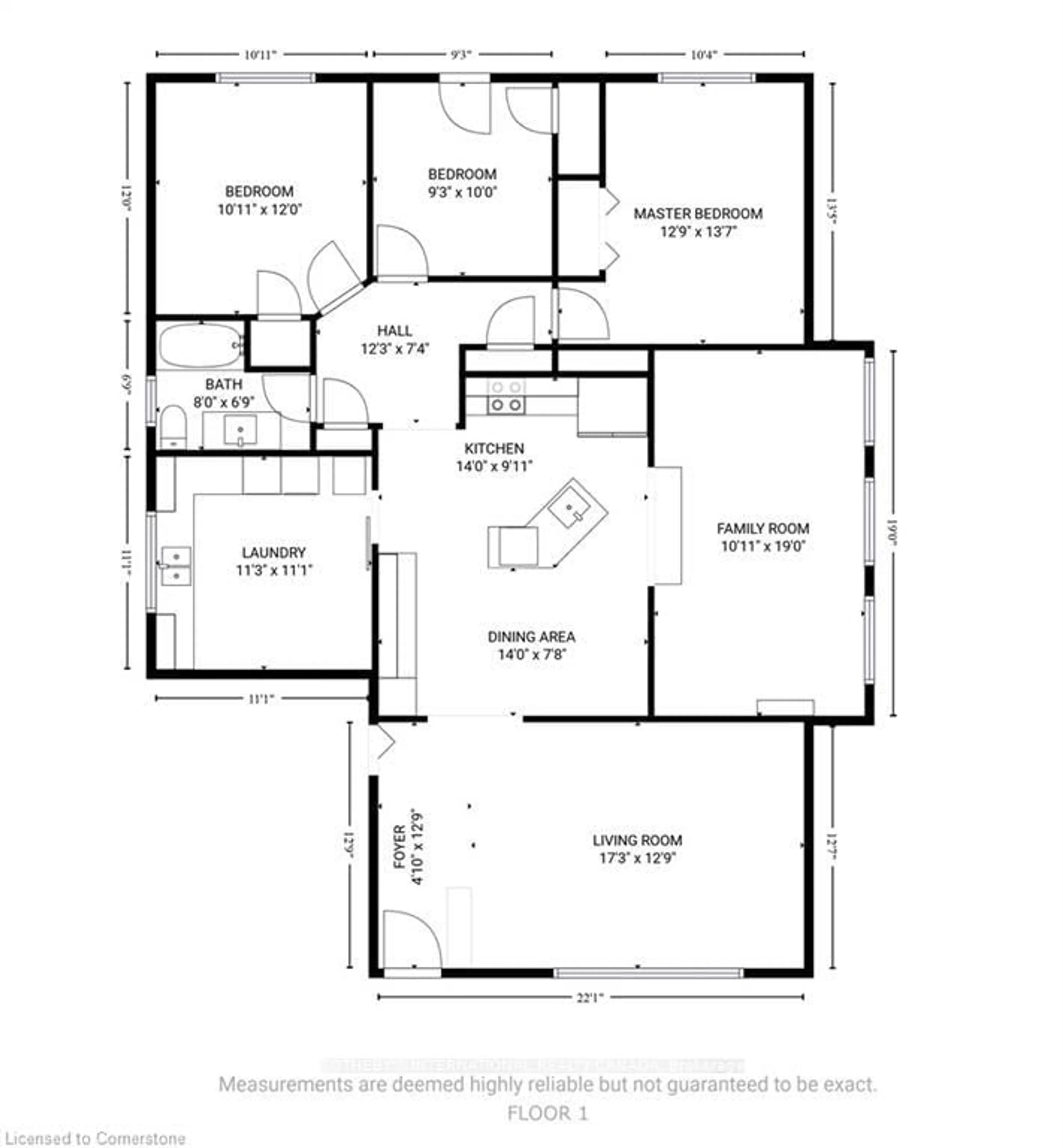 Floor plan for 79 Ellis Cres, Waterloo Ontario N2J 2B7