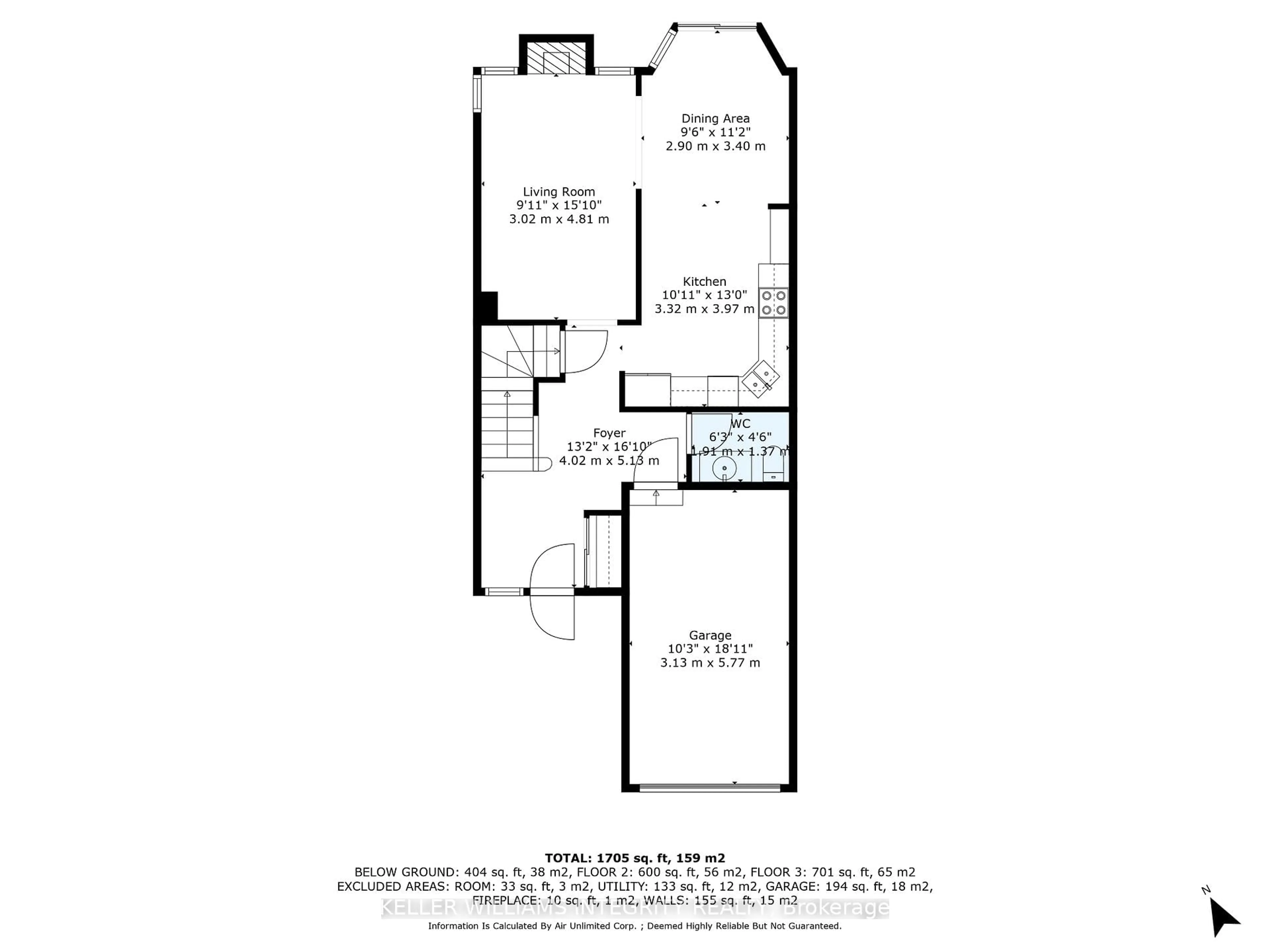 Floor plan for 43 Aintree Pl, Ottawa Ontario K2M 2G6