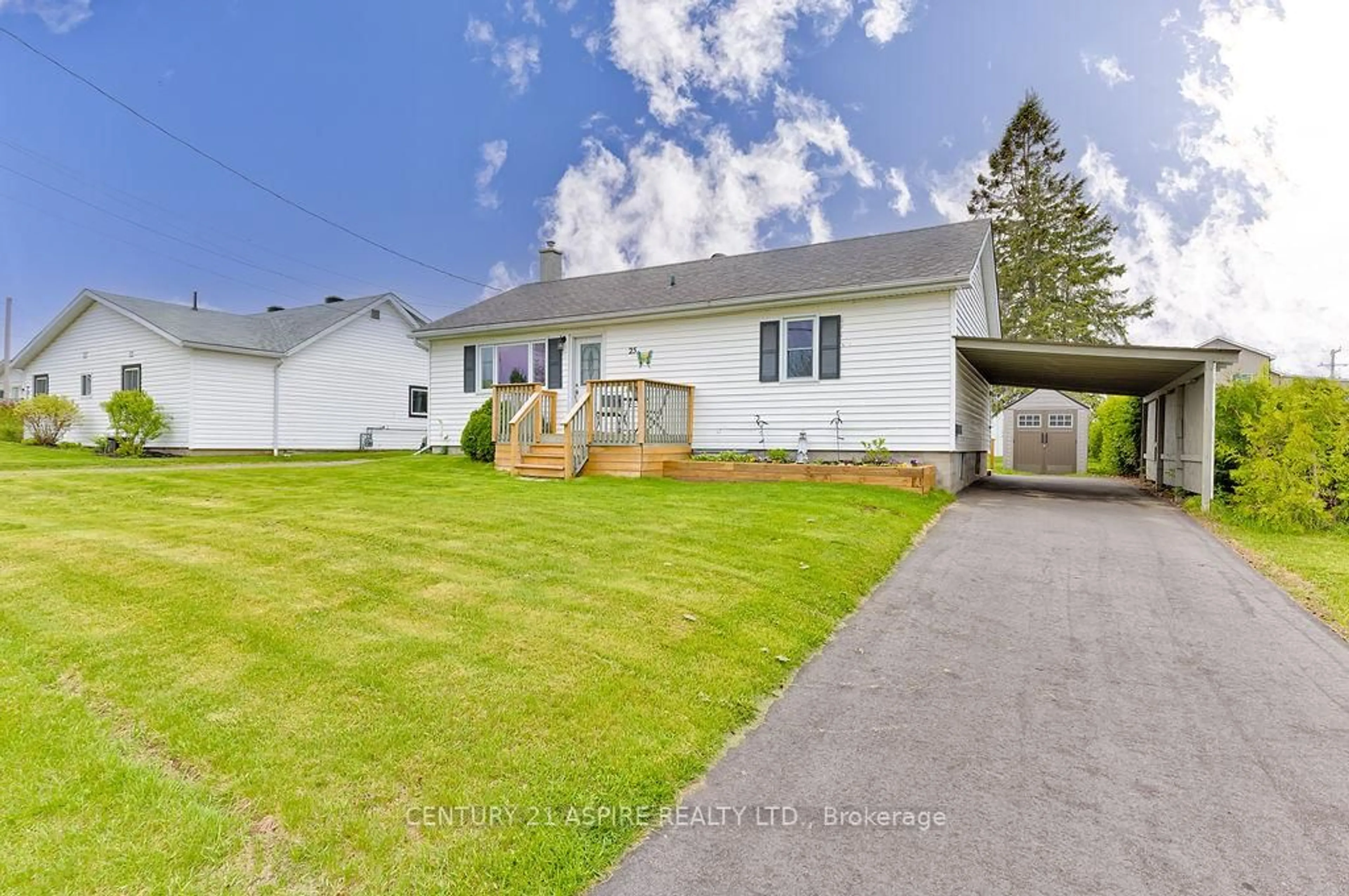 A pic from outside/outdoor area/front of a property/back of a property/a pic from drone, street for 25 Harry St, Petawawa Ontario K8H 2A5