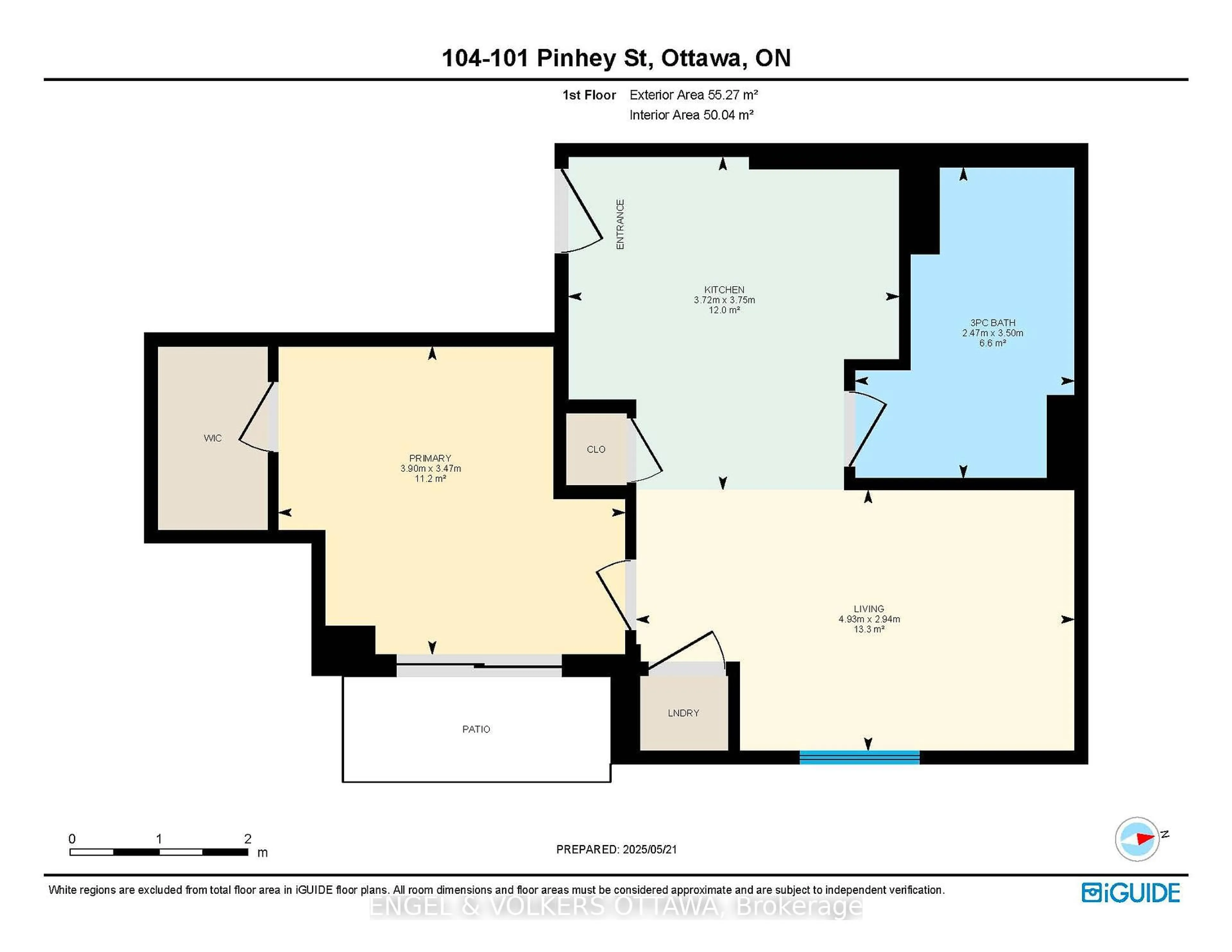Floor plan for 101 Pinhey St #104, Ottawa Ontario K1Y 1T7
