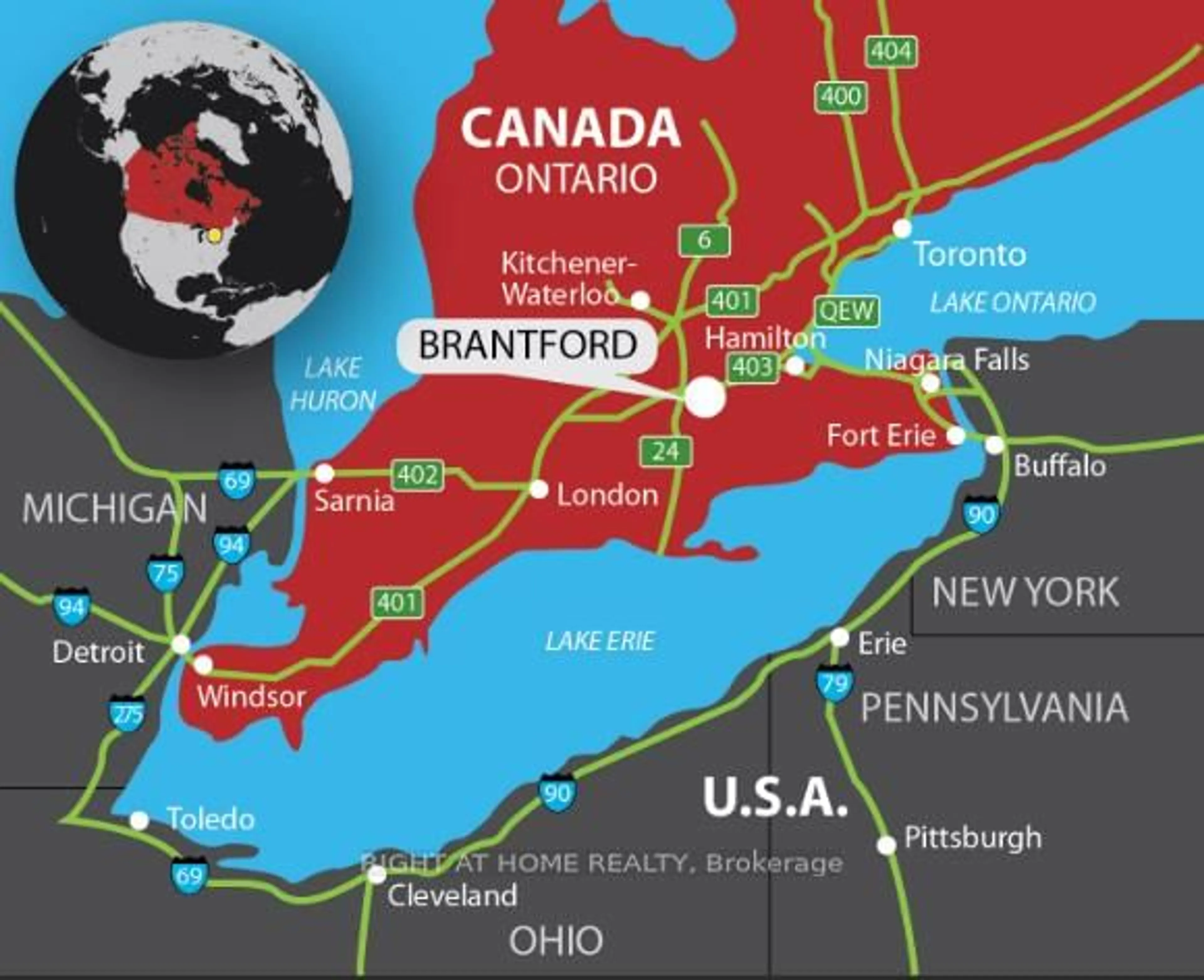 Picture of a map for Lot 5 Greig St, Brantford Ontario N3T 5L5