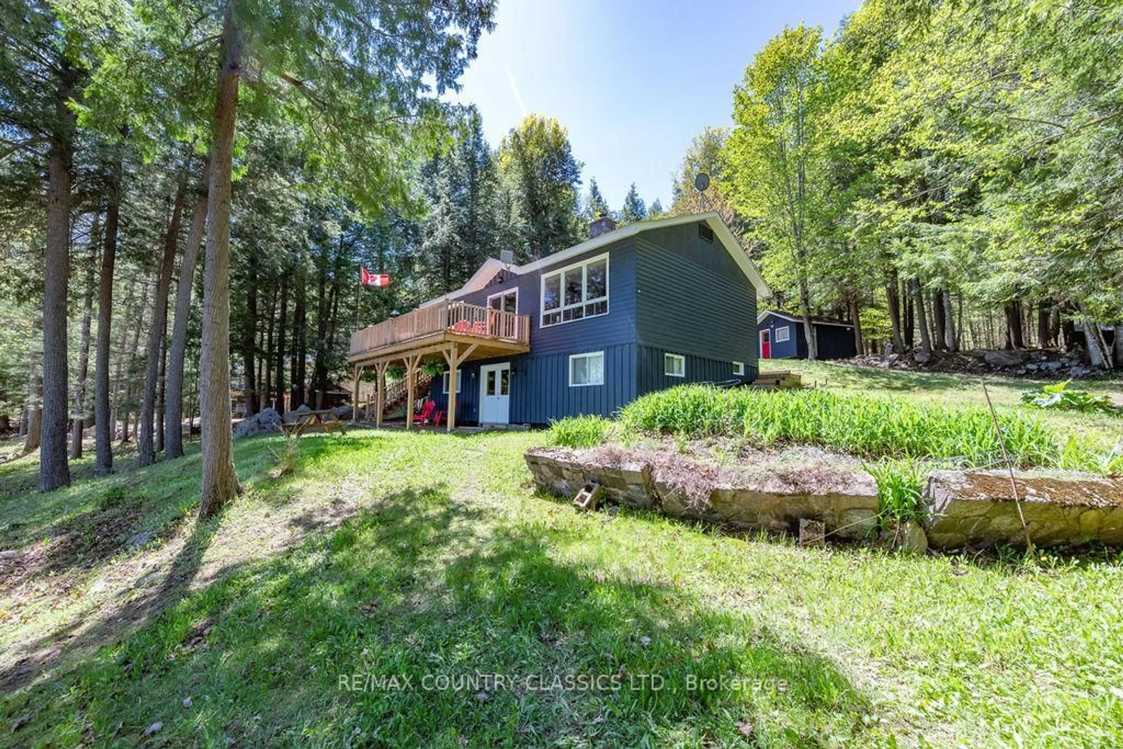 A pic from outside/outdoor area/front of a property/back of a property/a pic from drone, forest/trees view for 1650B River Rd, Barry's Bay Ontario K0J 1B0