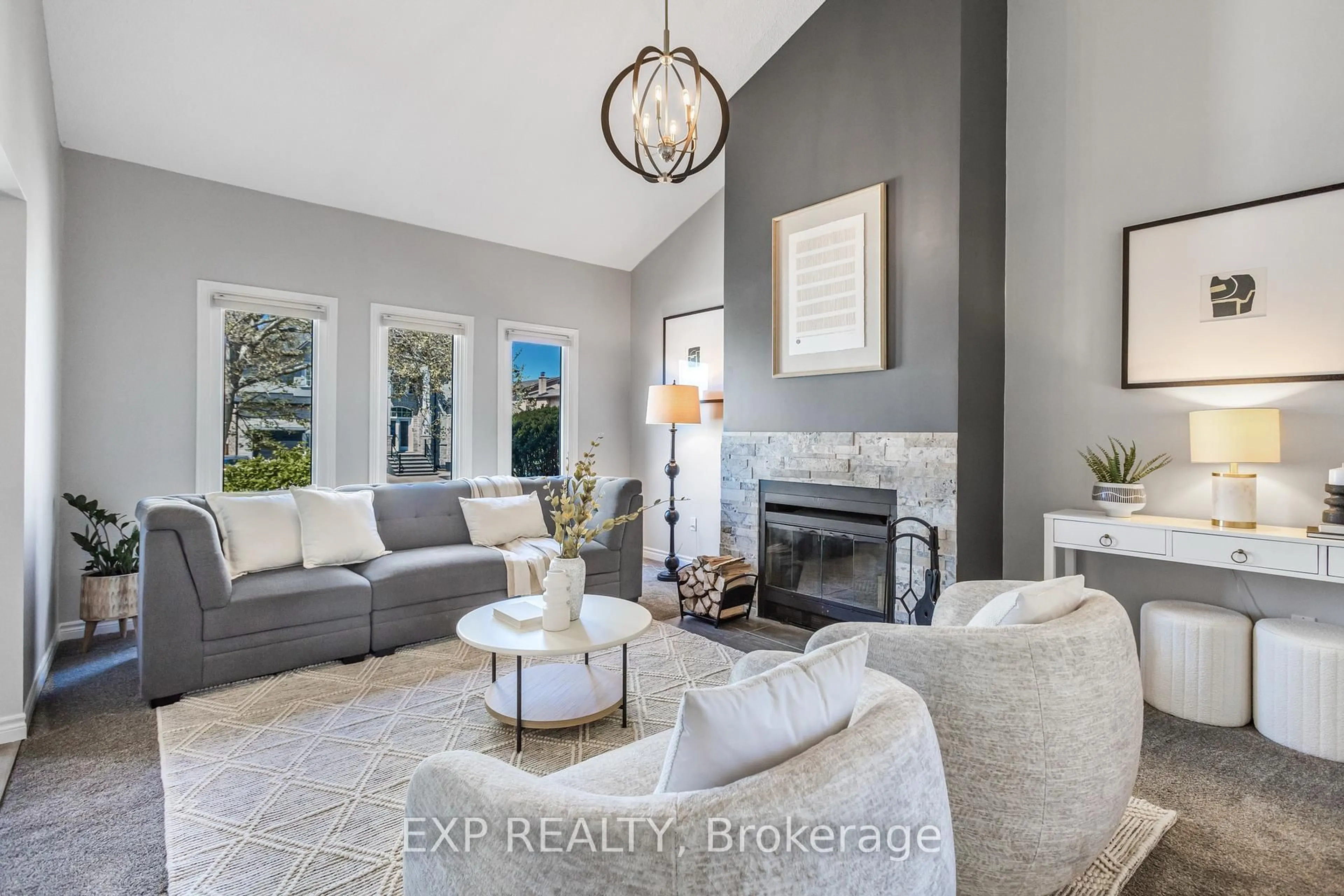 Living room with furniture, ceramic/tile floor for 30 Guernsey Dr, Hamilton Ontario L8E 4R1