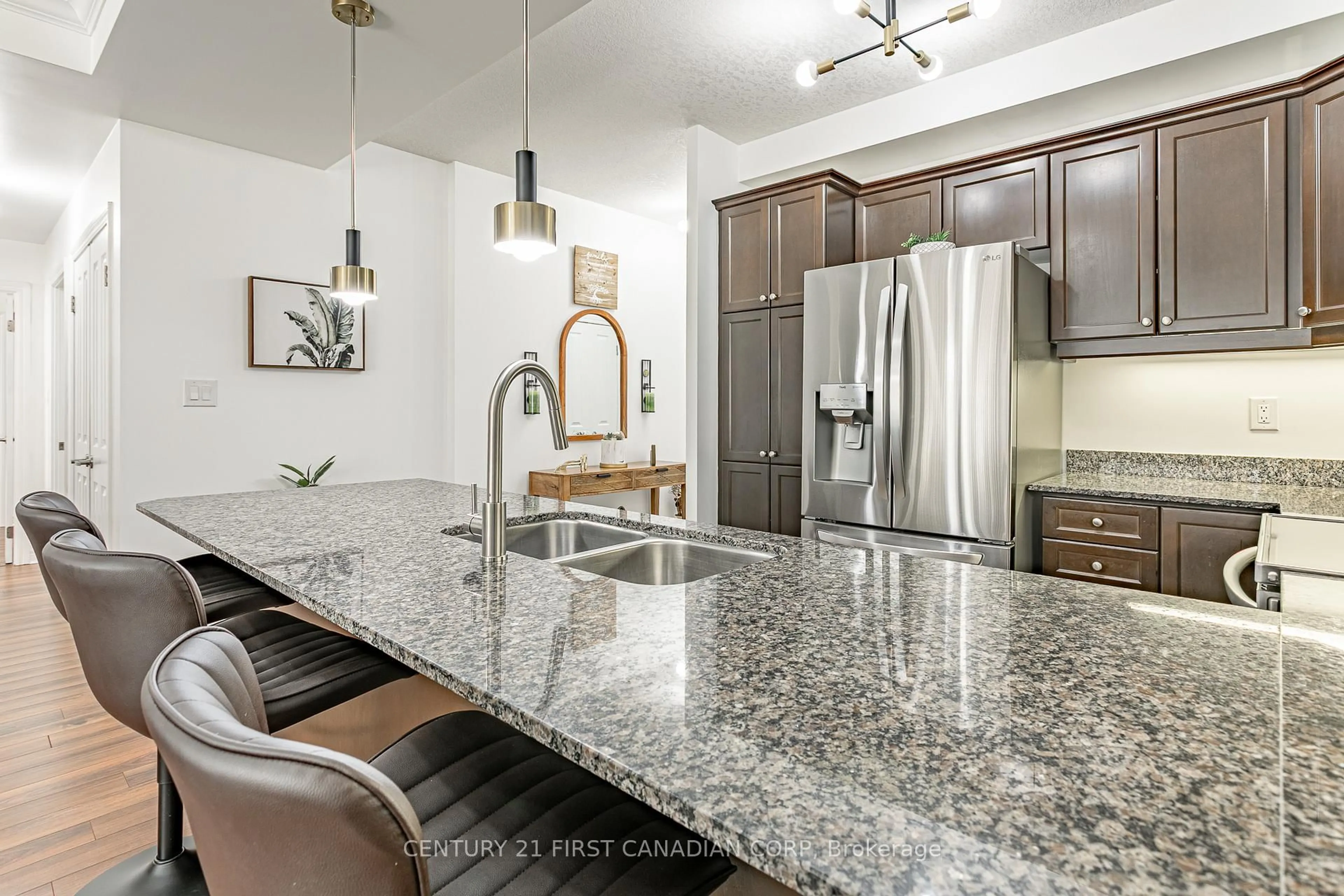 Open concept kitchen, ceramic/tile floor for 1030 Coronation Dr #312, London North Ontario N6G 0G5