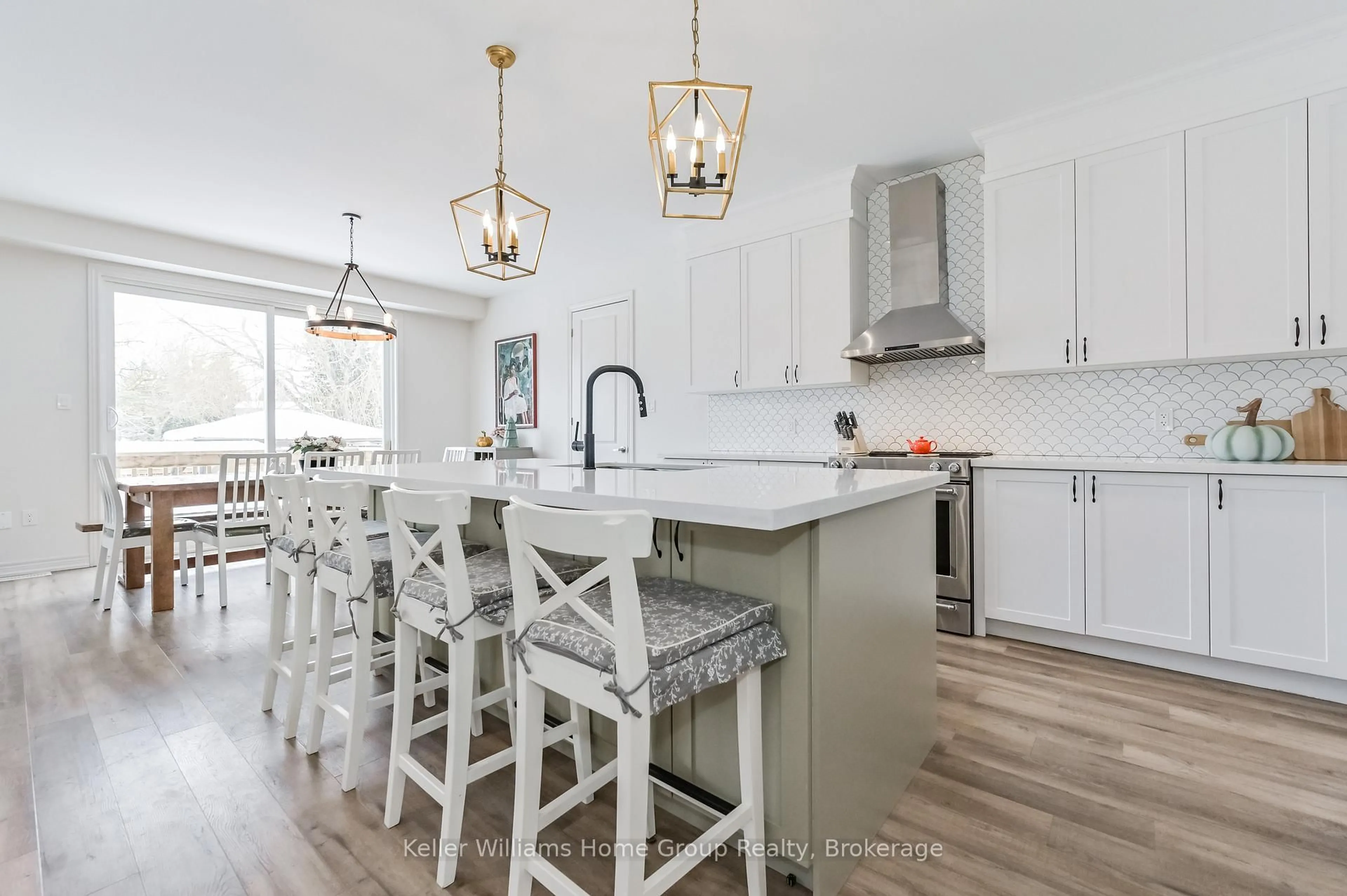 Open concept kitchen, ceramic/tile floor for 136 Harpin Way, Centre Wellington Ontario N1M 0G9