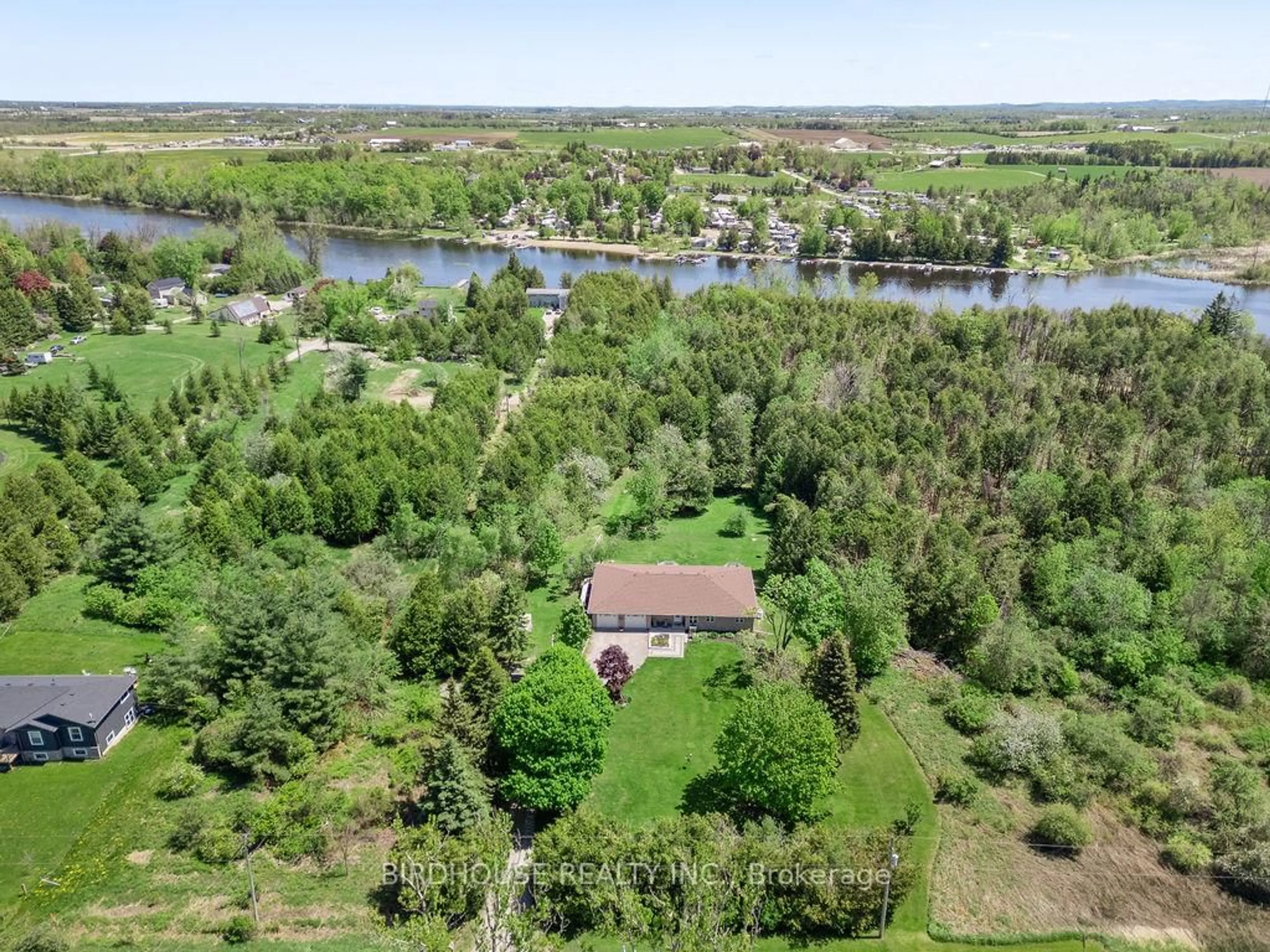 A pic from outside/outdoor area/front of a property/back of a property/a pic from drone, water/lake/river/ocean view for 53 Ridgewood Rd, Kawartha Lakes Ontario K9V 4R2