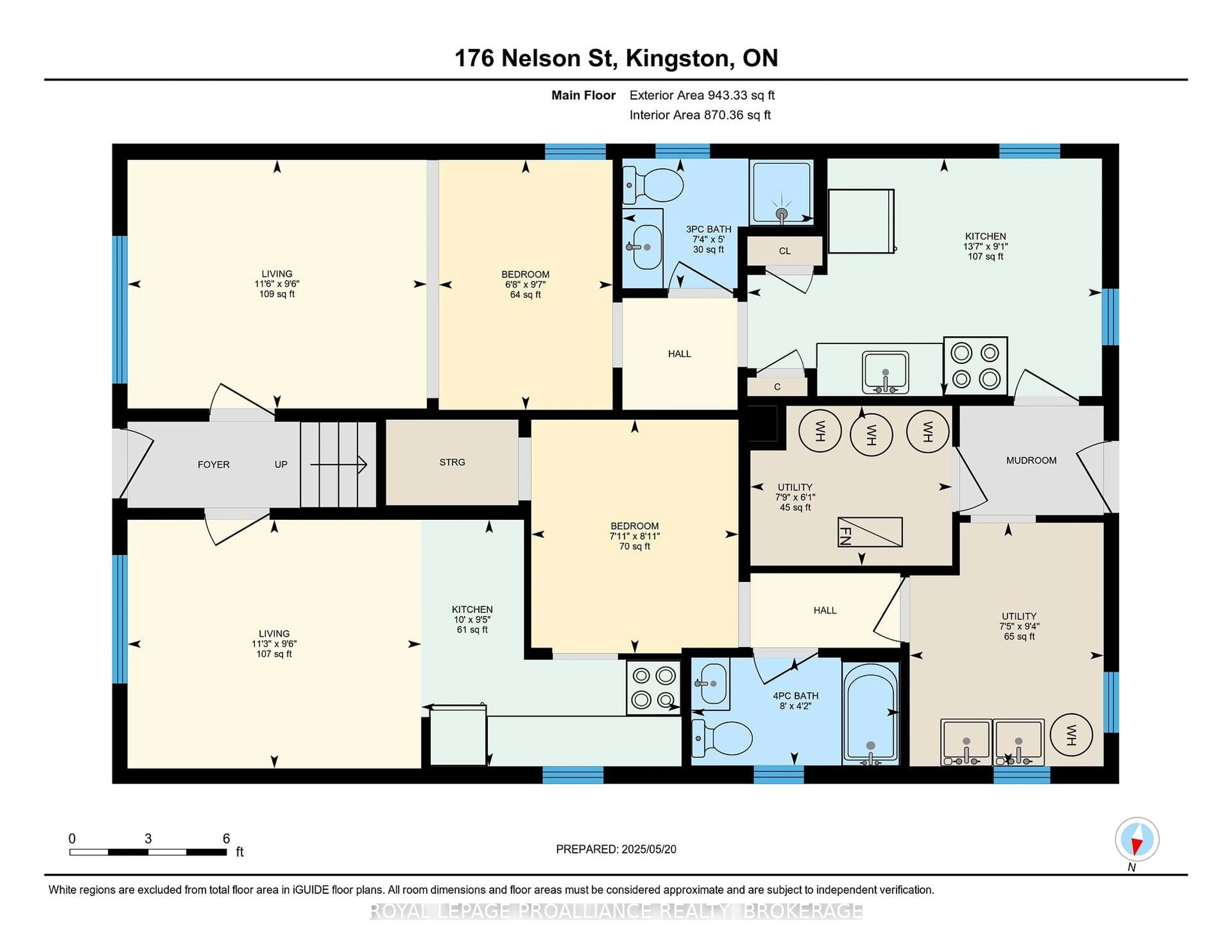 Floor plan for 176 Nelson St, Kingston Ontario K7L 3X1