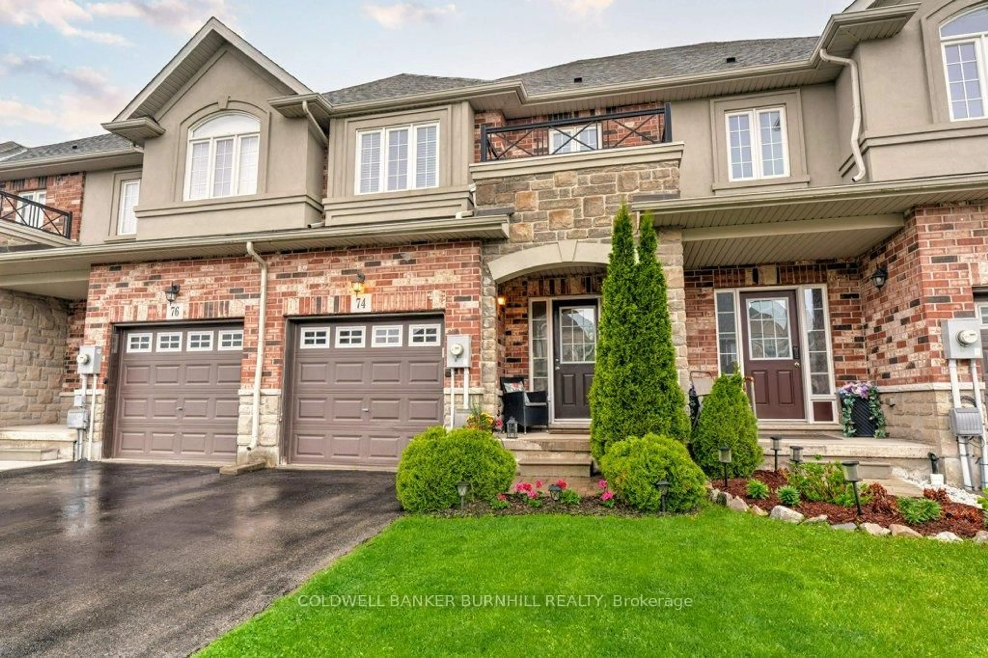 Home with brick exterior material, street for 74 Galileo Dr, Hamilton Ontario L8E 0H1