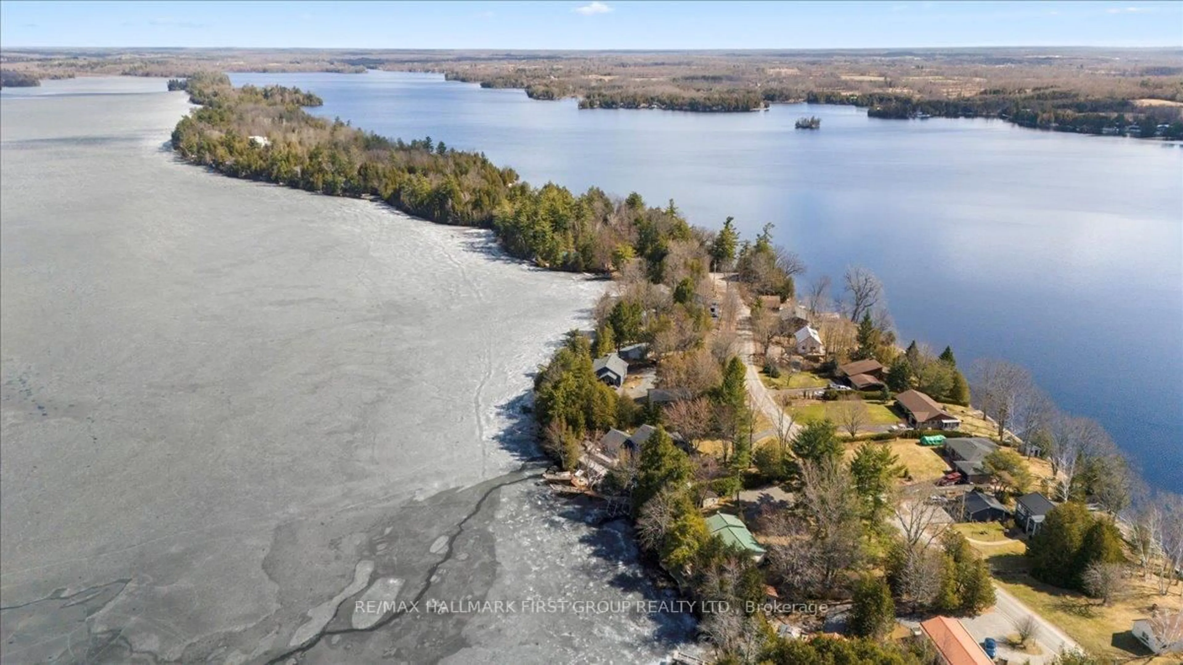 A pic from outside/outdoor area/front of a property/back of a property/a pic from drone, water/lake/river/ocean view for 139 Neville Pt Rd, Stone Mills Ontario K0K 2A0