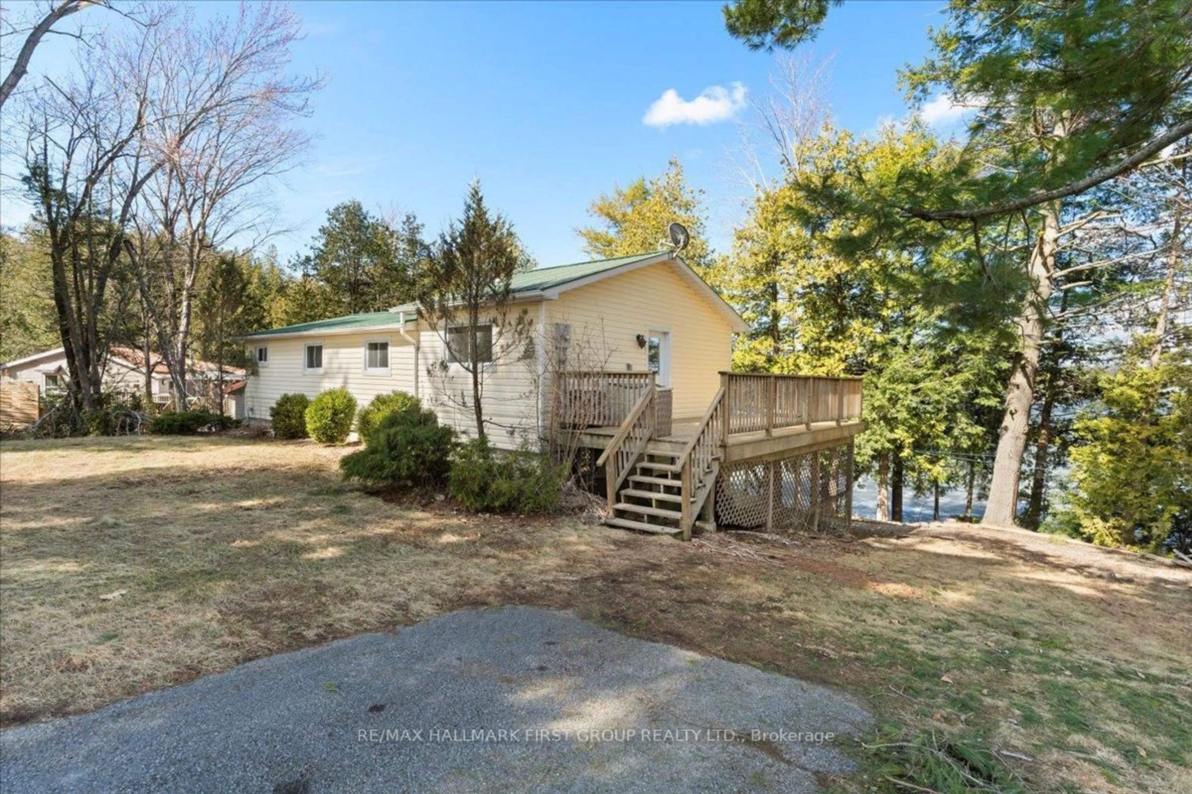 A pic from outside/outdoor area/front of a property/back of a property/a pic from drone, water/lake/river/ocean view for 139 Neville Pt Rd, Stone Mills Ontario K0K 2A0