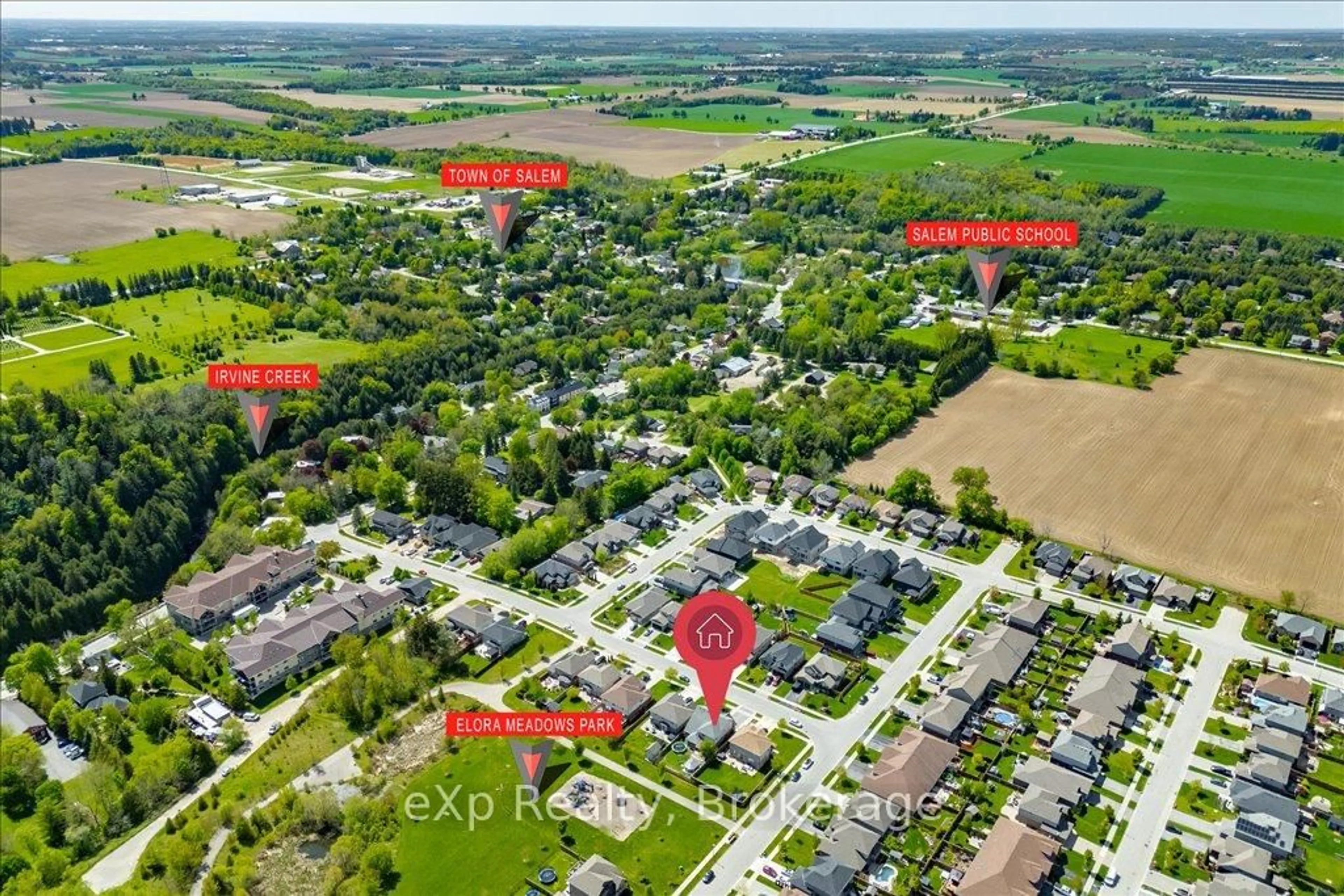 A pic from outside/outdoor area/front of a property/back of a property/a pic from drone, street for 71 Stumpf St, Centre Wellington Ontario N0B 1S0
