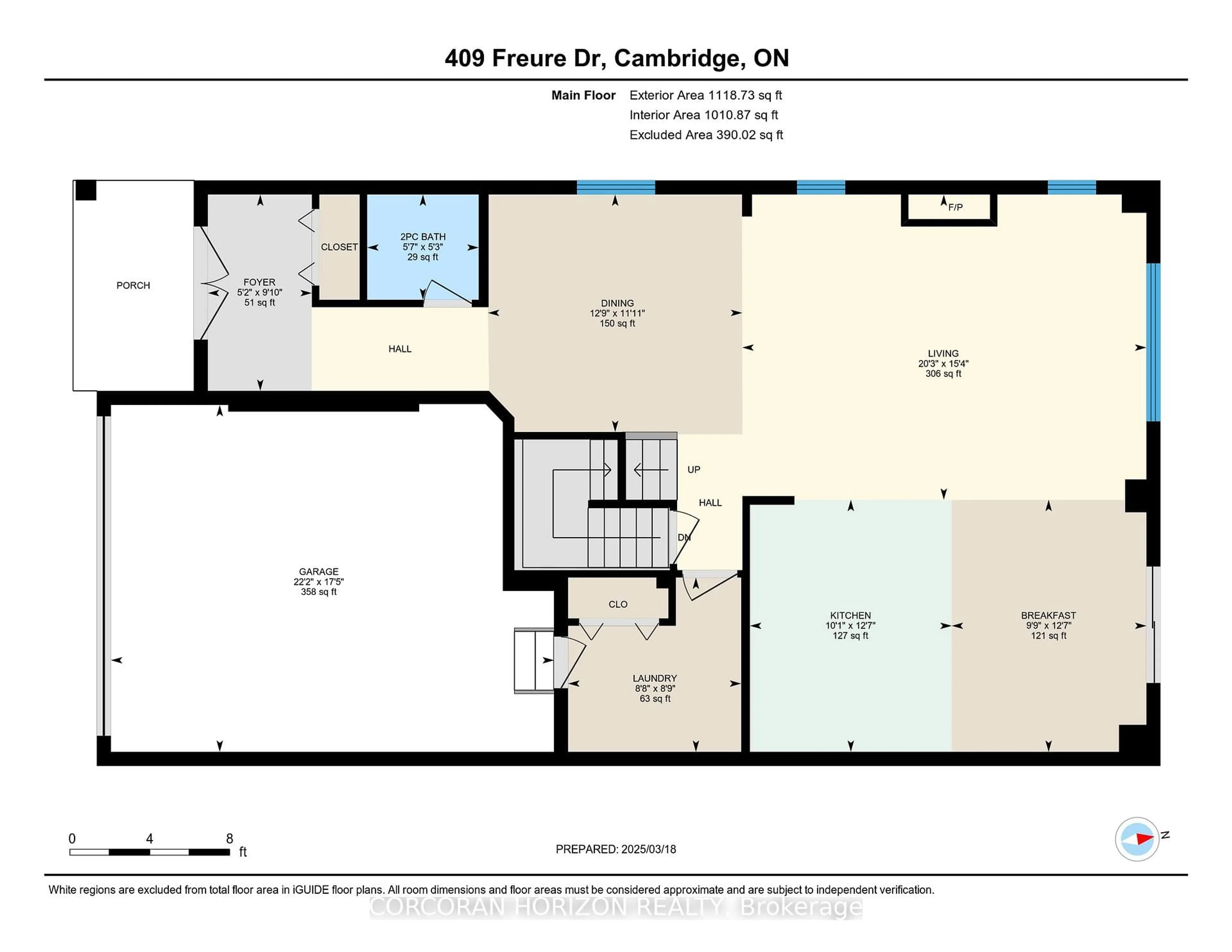 Floor plan for 409 Freure Dr, Cambridge Ontario N1S 0A2
