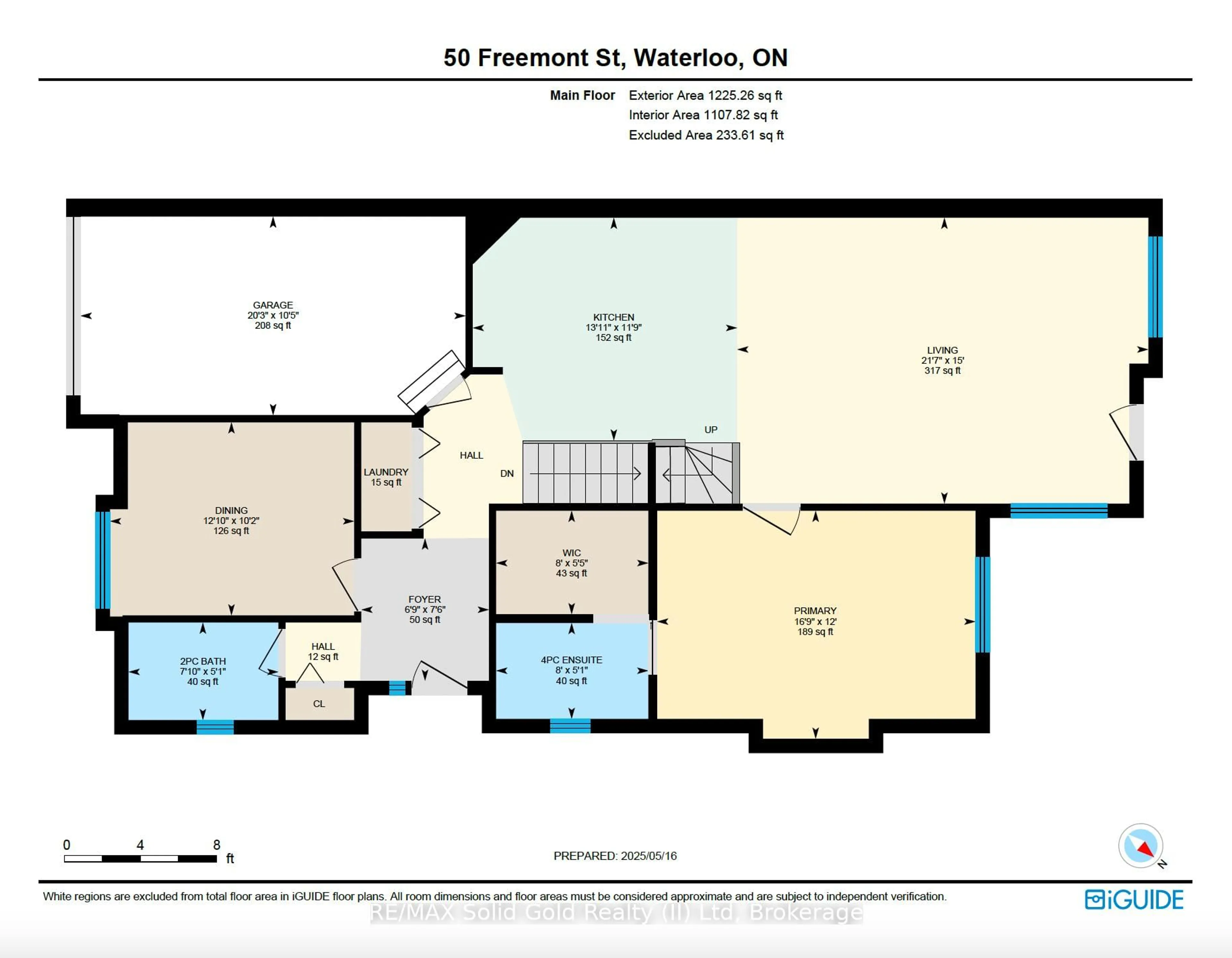 Floor plan for 50 Freemont St, Waterloo Ontario N2L 6L7