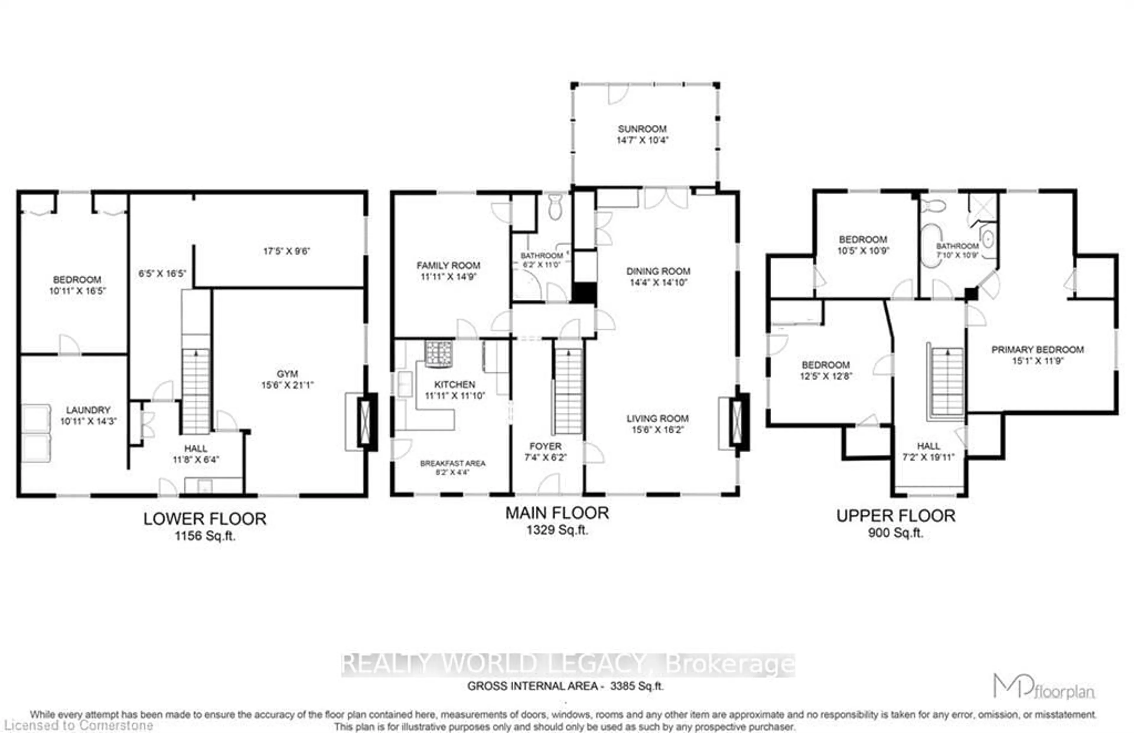 Floor plan for 305 Main St, Cambridge Ontario N1R 1Y2