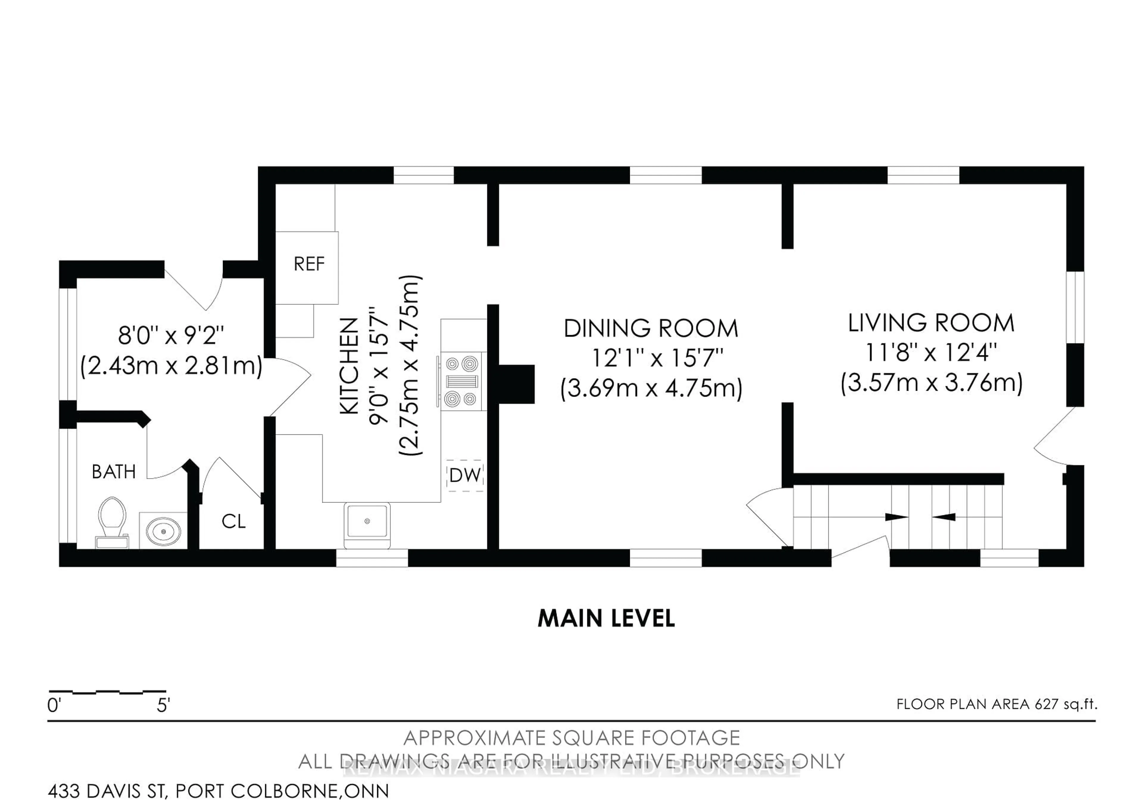 Floor plan for 433 Davis St, Port Colborne Ontario L3K 1Z7