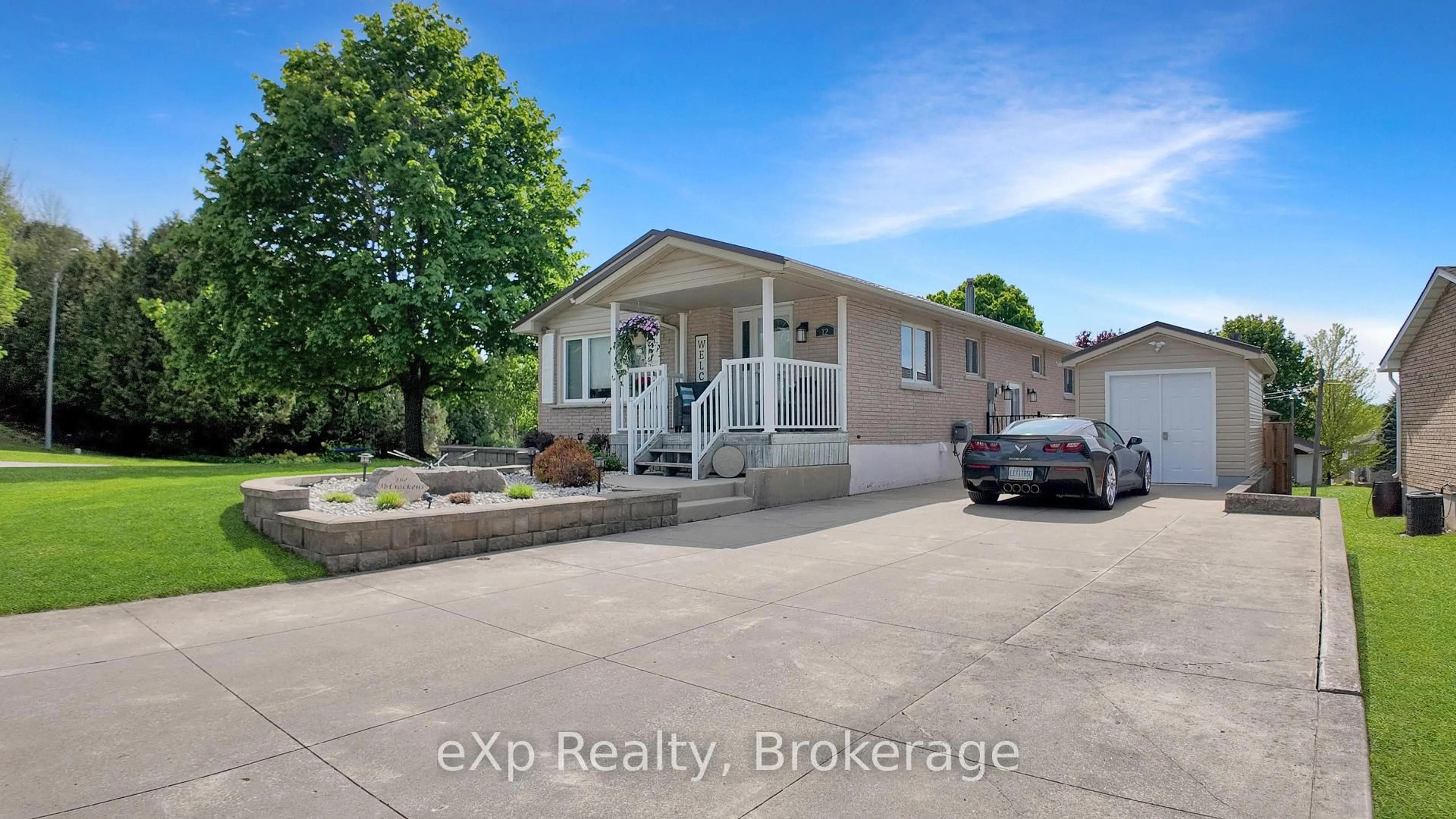 A pic from outside/outdoor area/front of a property/back of a property/a pic from drone, street for 12 Karin Cres, Brockton Ontario N0G 2V0