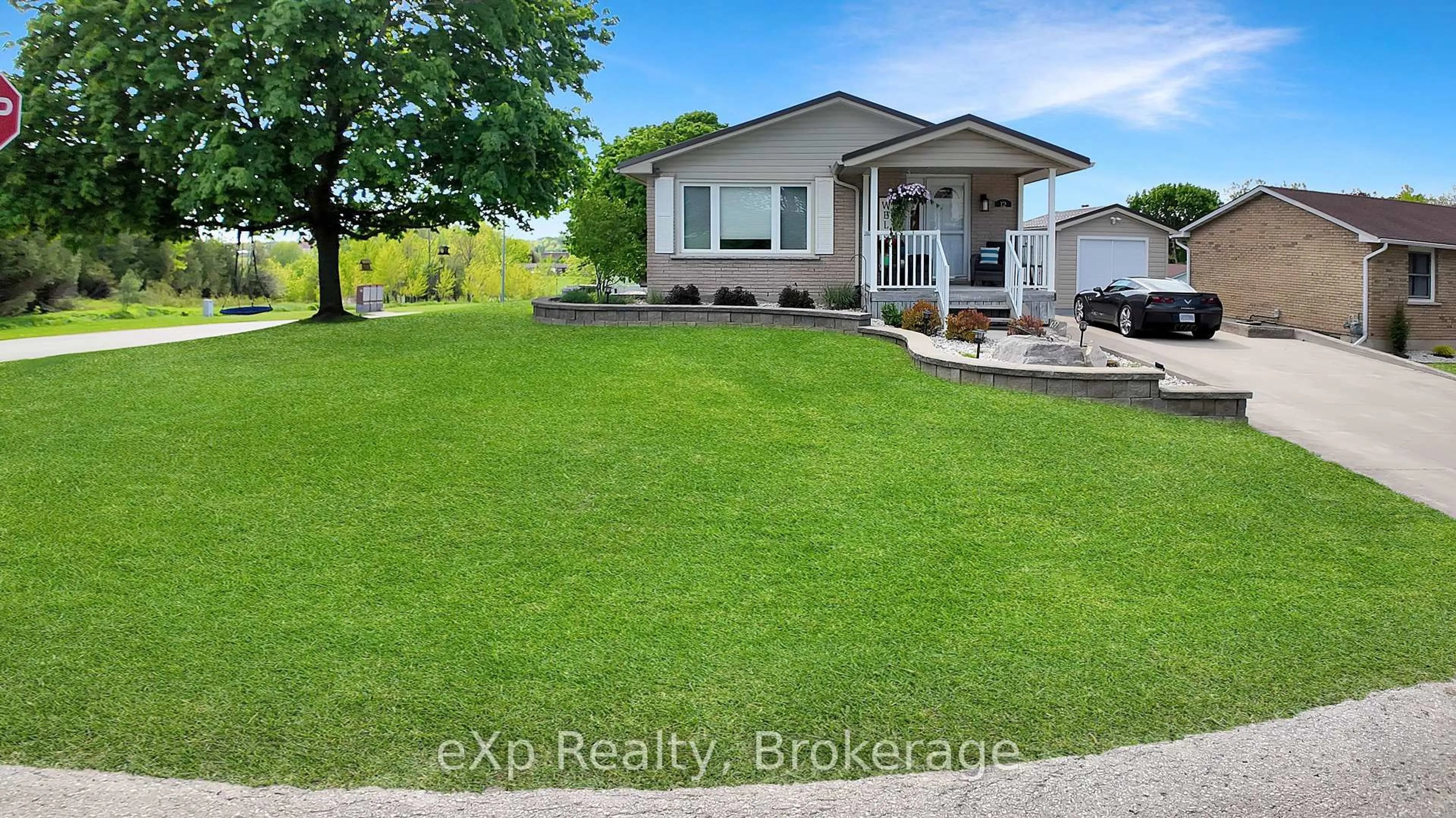 A pic from outside/outdoor area/front of a property/back of a property/a pic from drone, water/lake/river/ocean view for 12 Karin Cres, Brockton Ontario N0G 2V0