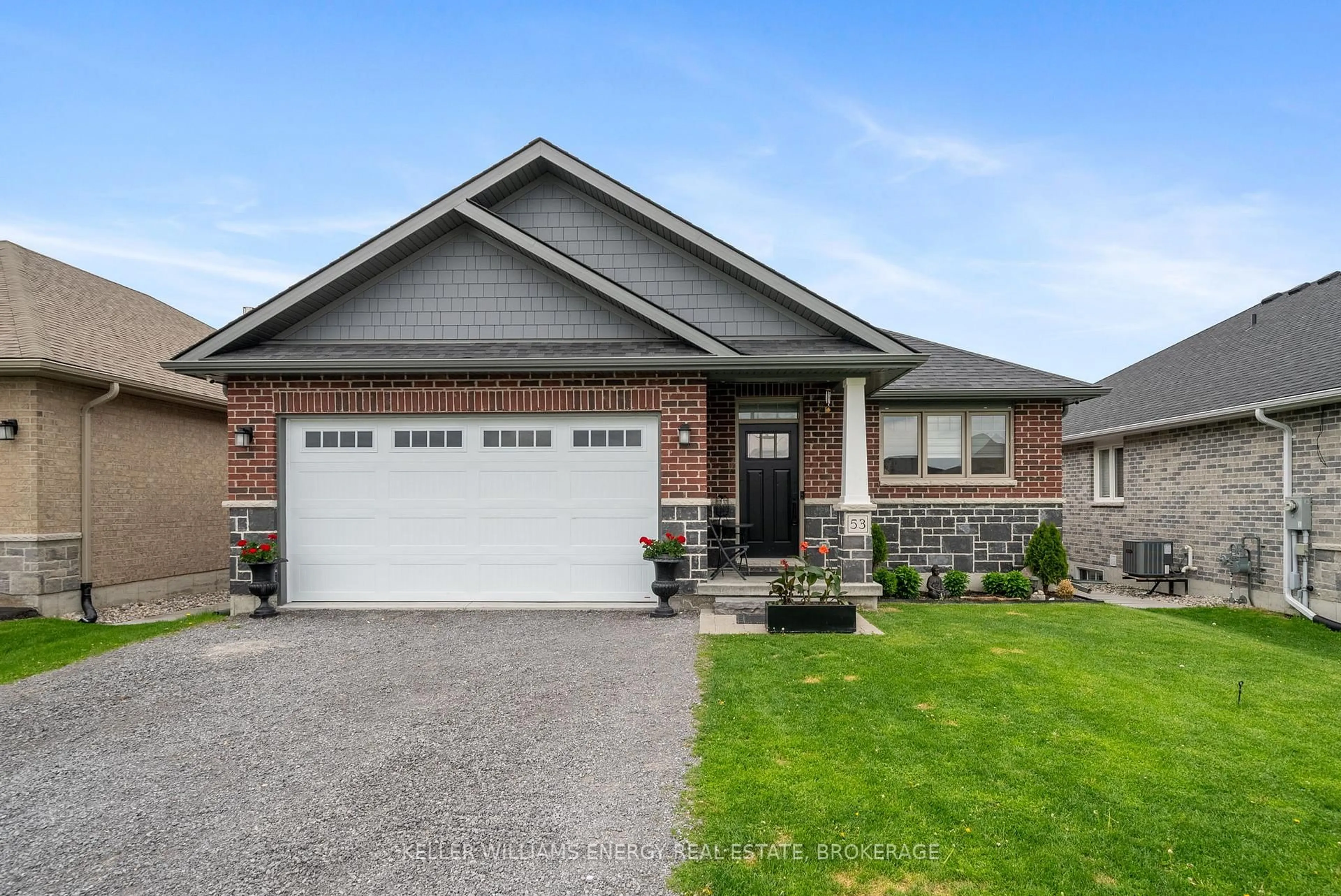 Home with brick exterior material, street for 53 MERCEDES Dr, Belleville Ontario K8N 0B7