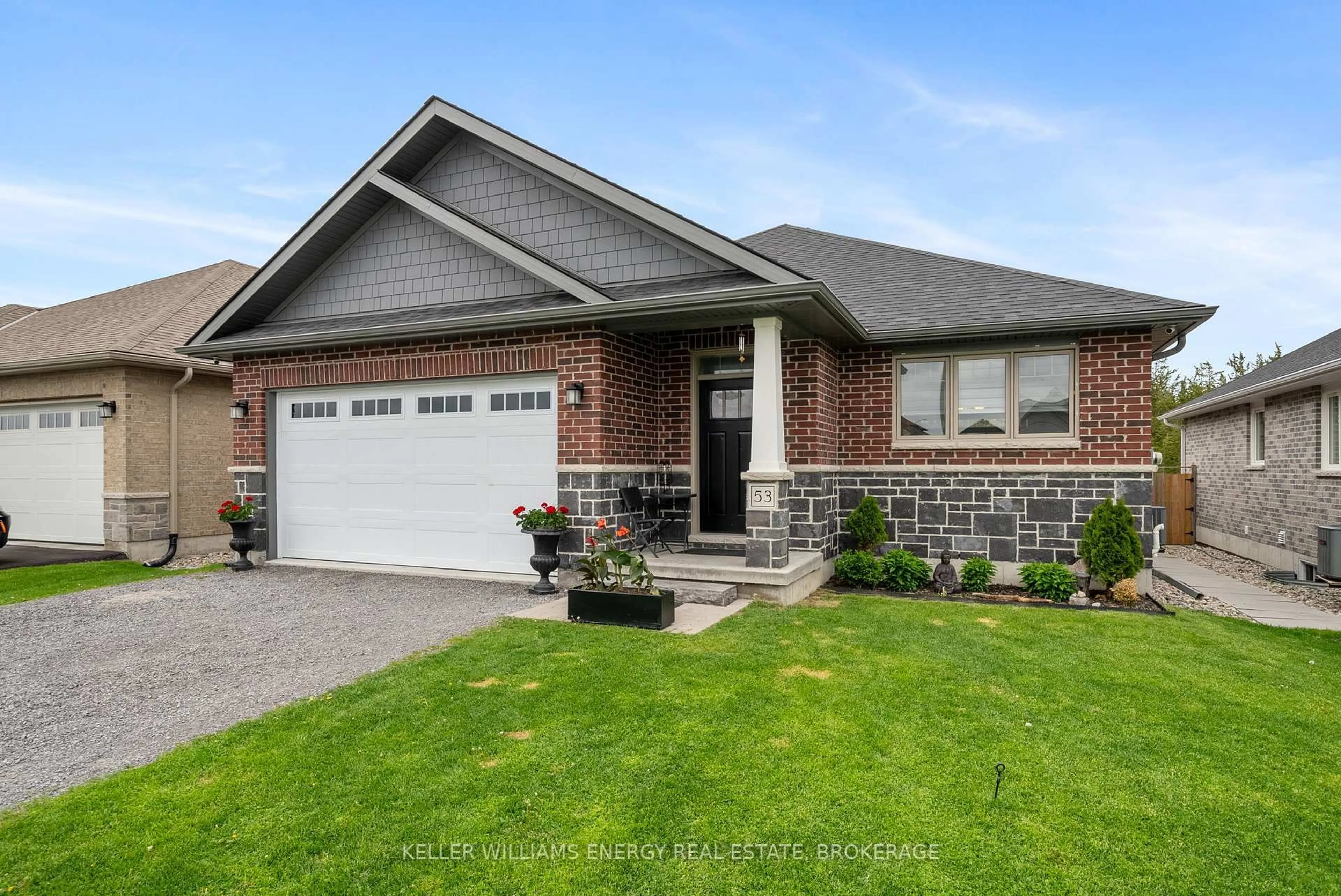 Home with brick exterior material, street for 53 MERCEDES Dr, Belleville Ontario K8N 0B7