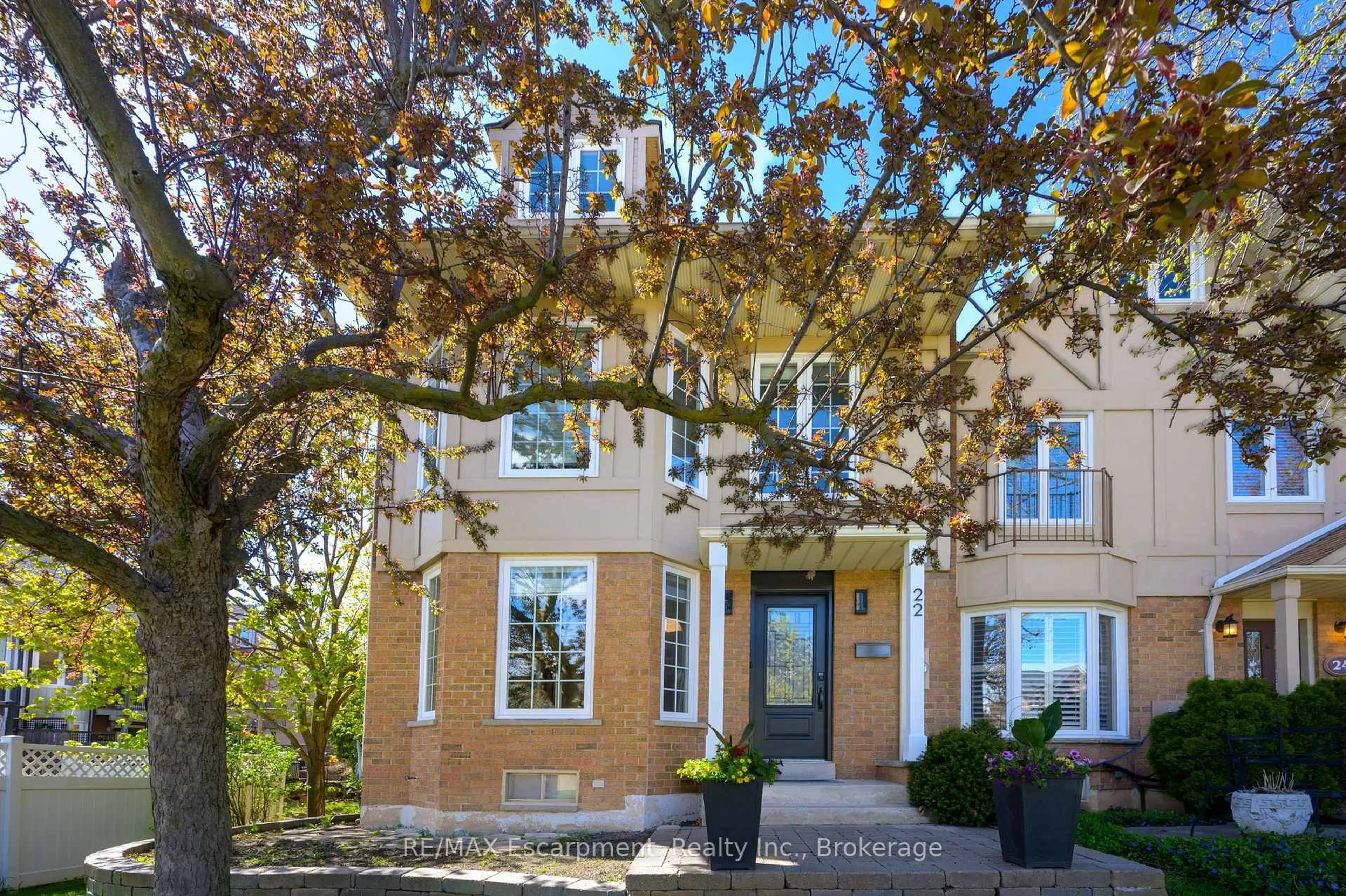 Home with brick exterior material, street for 22 Waterford Cres, Hamilton Ontario L8E 4Z9