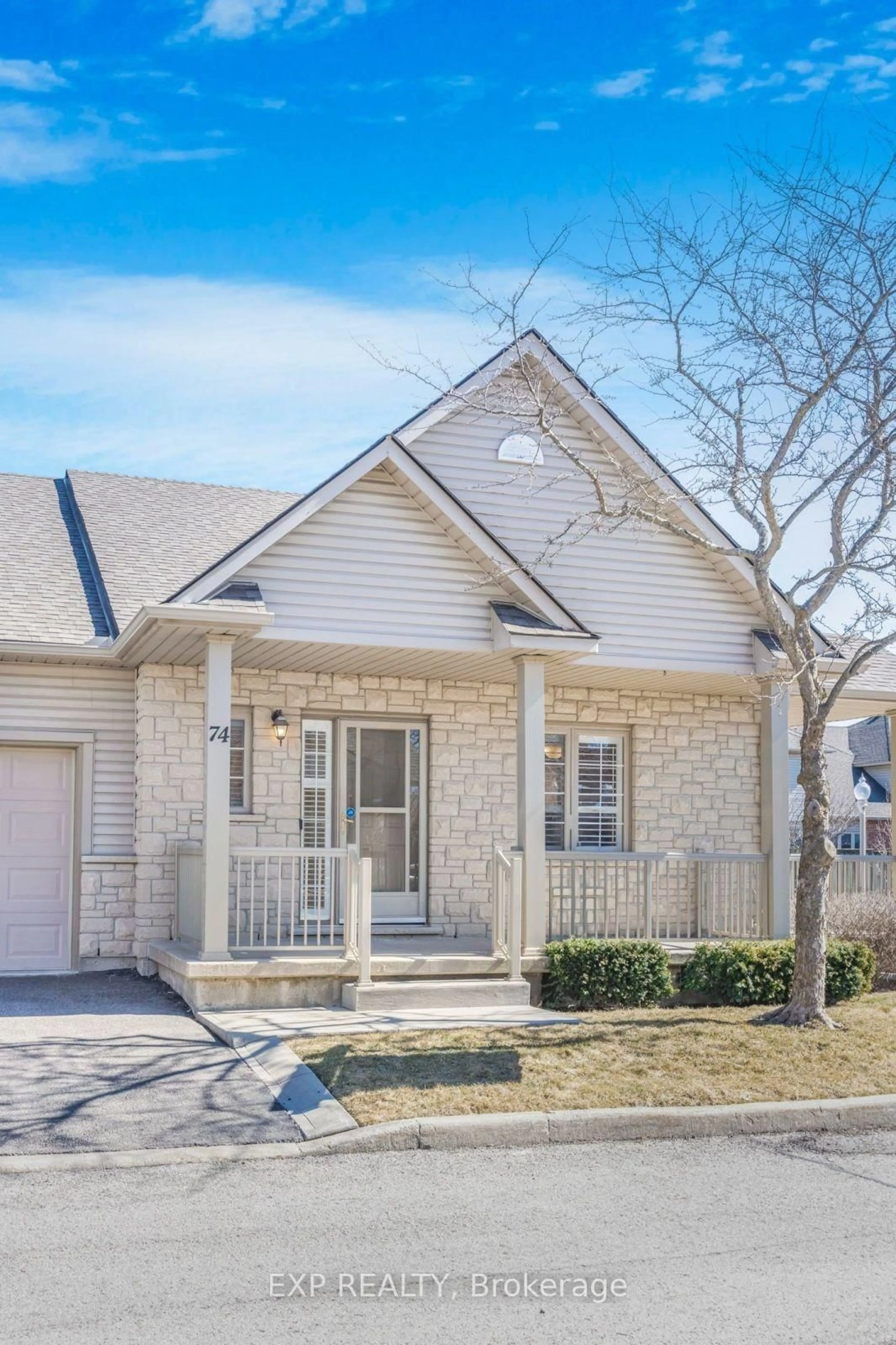Home with brick exterior material, street for 34 Southbrook Dr #74, Hamilton Ontario L0R 1C0