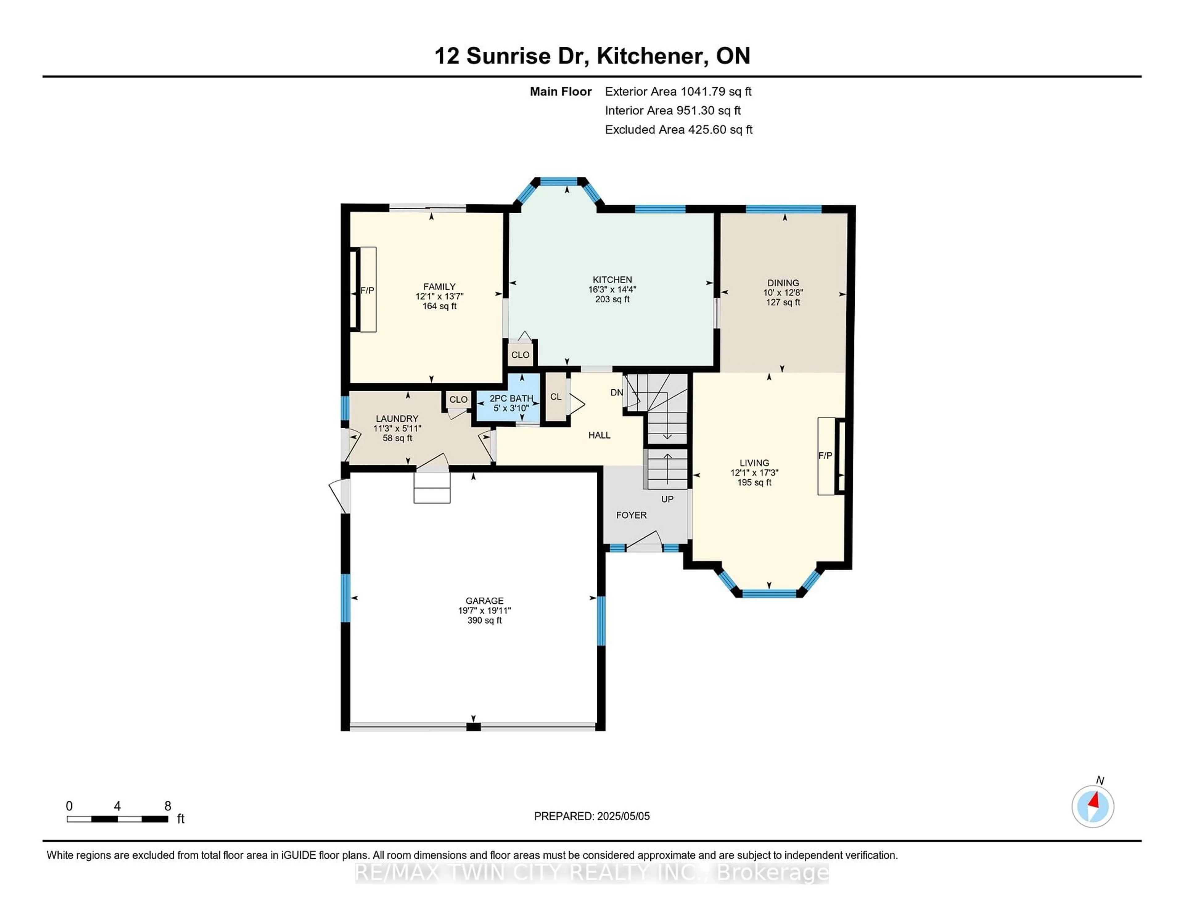 Floor plan for 12 Sunrise Dr, Kitchener Ontario N2B 3B4