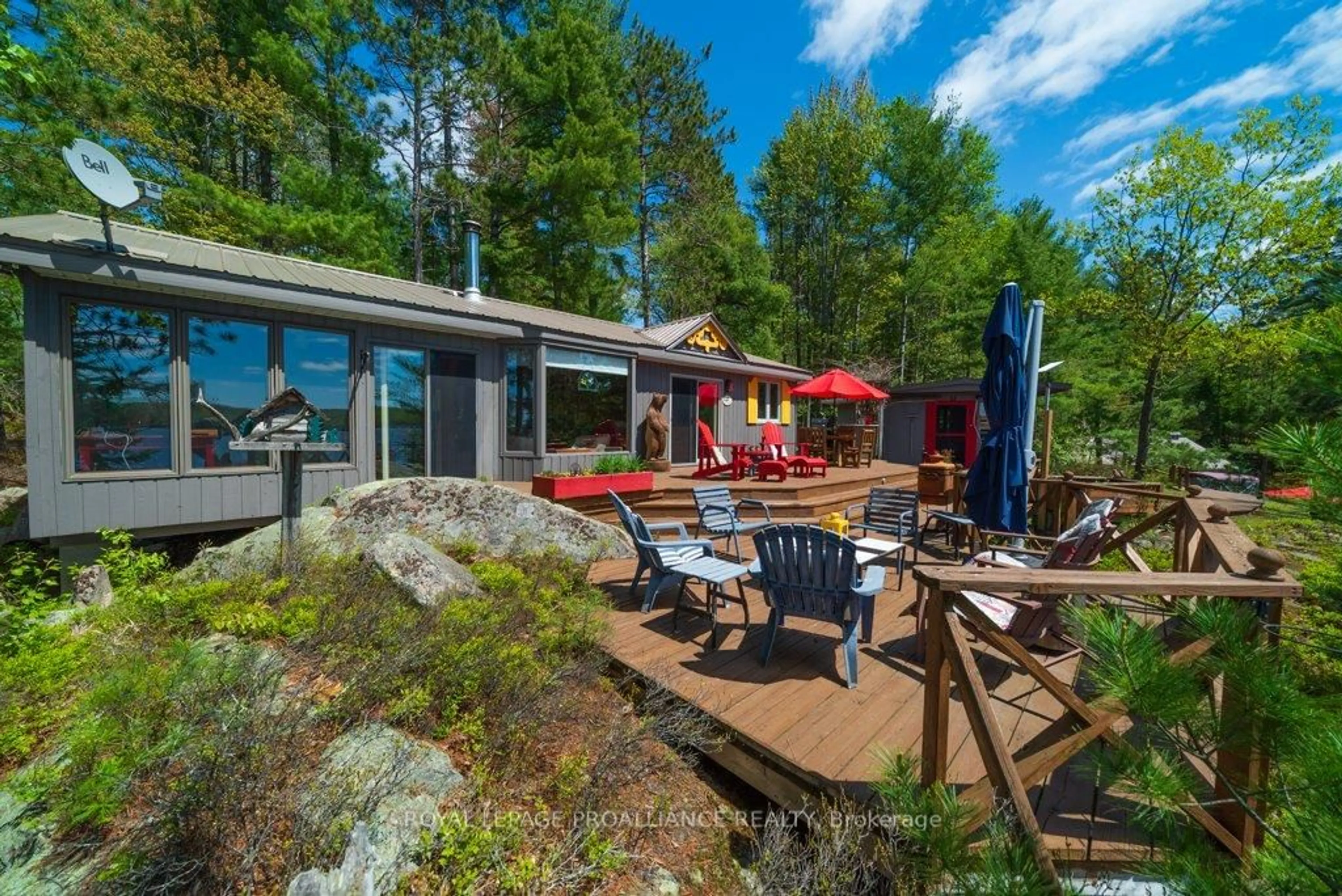 Patio, water/lake/river/ocean view for 890 Mazinaw Lake, Cloyne Ontario K0H 1K0