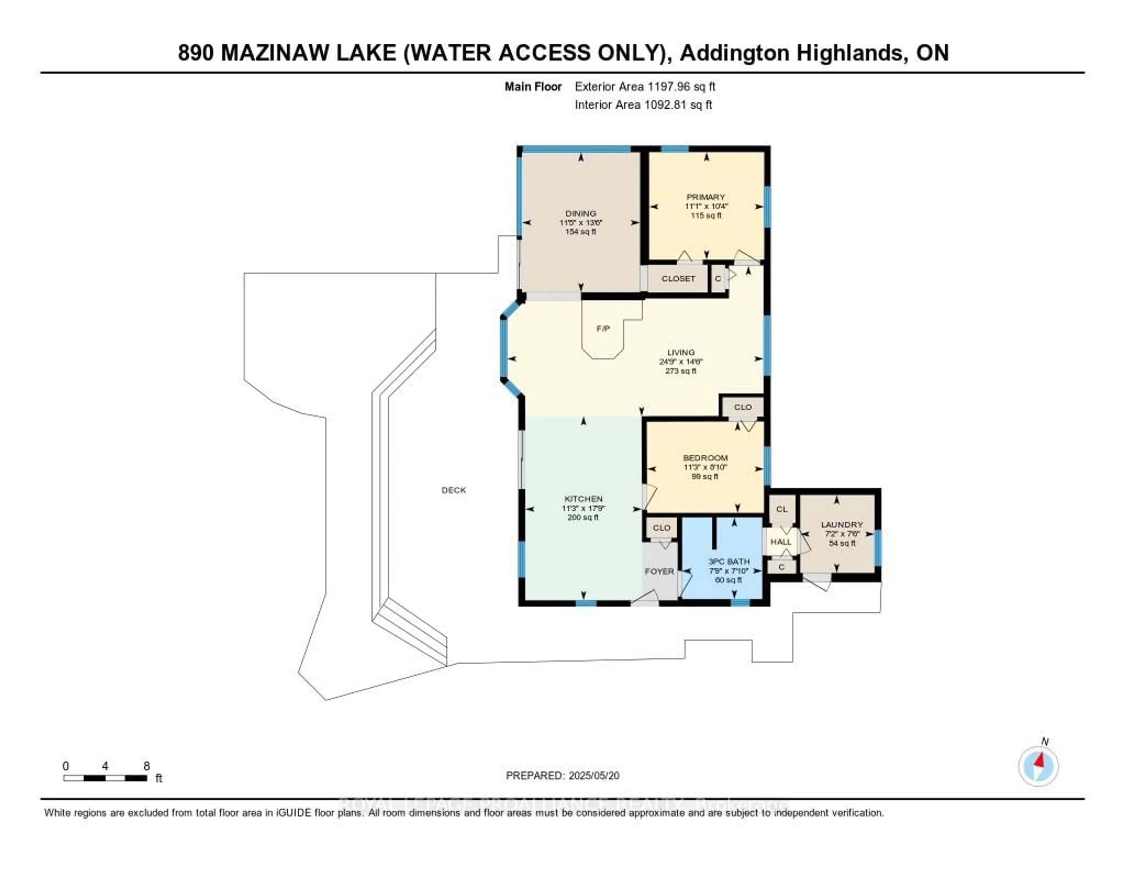Floor plan for 890 Mazinaw Lake, Cloyne Ontario K0H 1K0