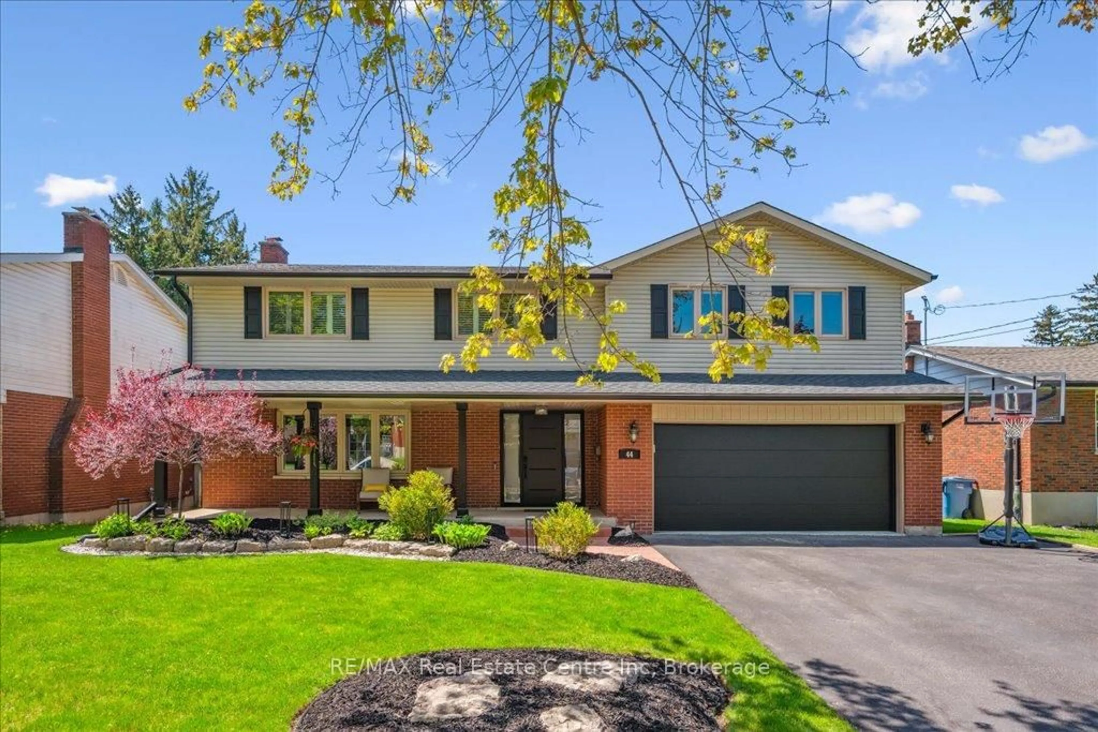 Home with brick exterior material, street for 44 Glenburnie Dr, Guelph Ontario N1E 4C6