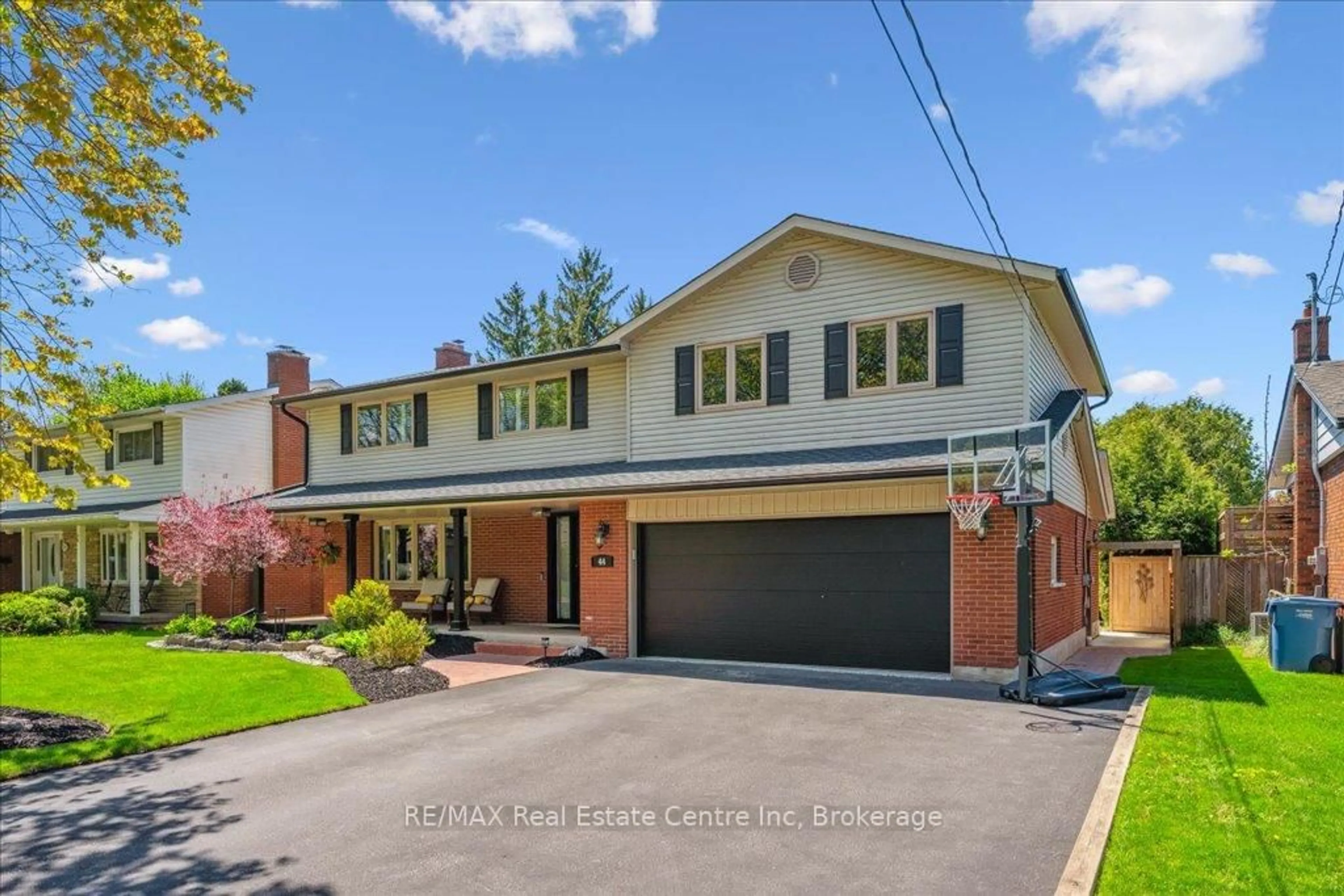 Home with brick exterior material, street for 44 Glenburnie Dr, Guelph Ontario N1E 4C6