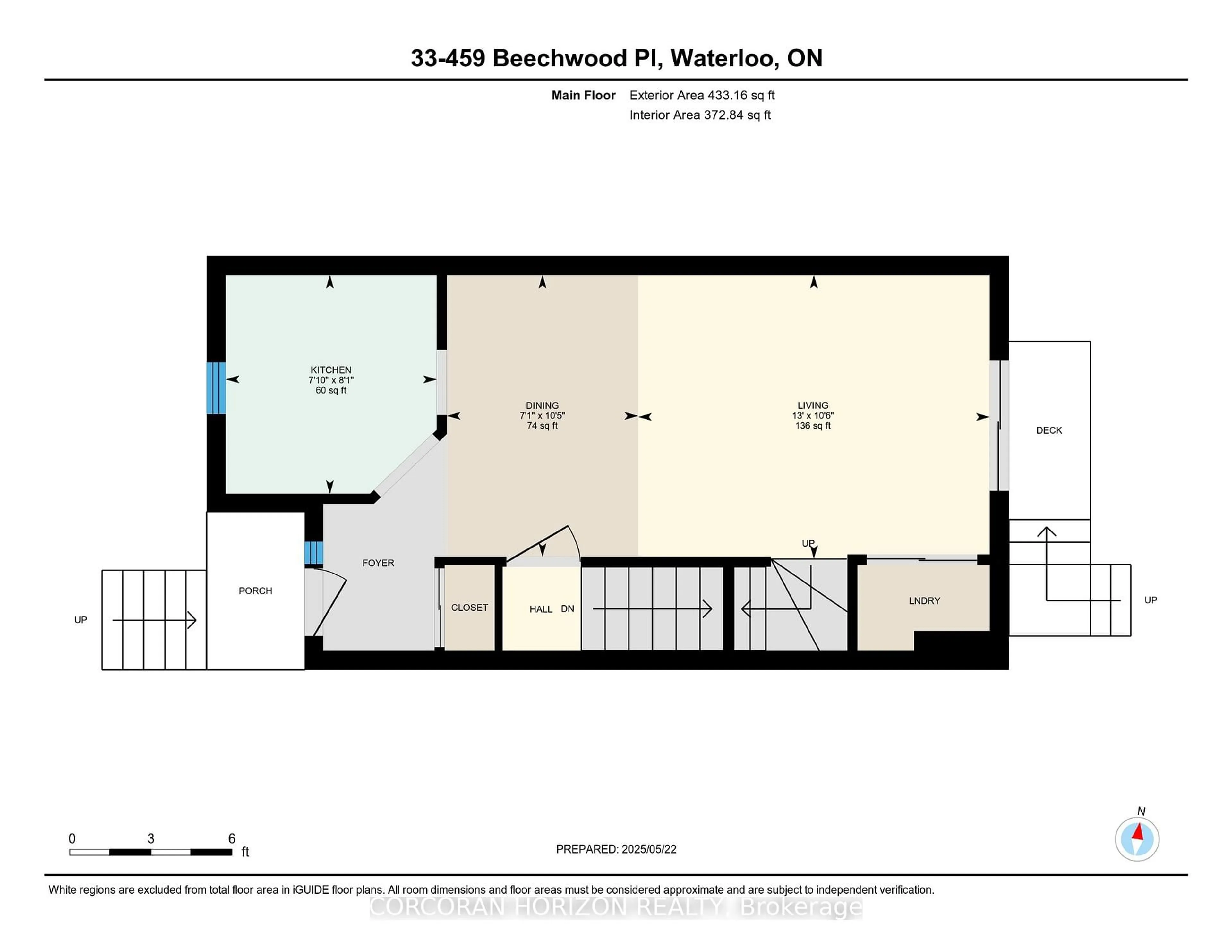 Floor plan for 459 Beechwood Pl #33, Waterloo Ontario N2T 2N8