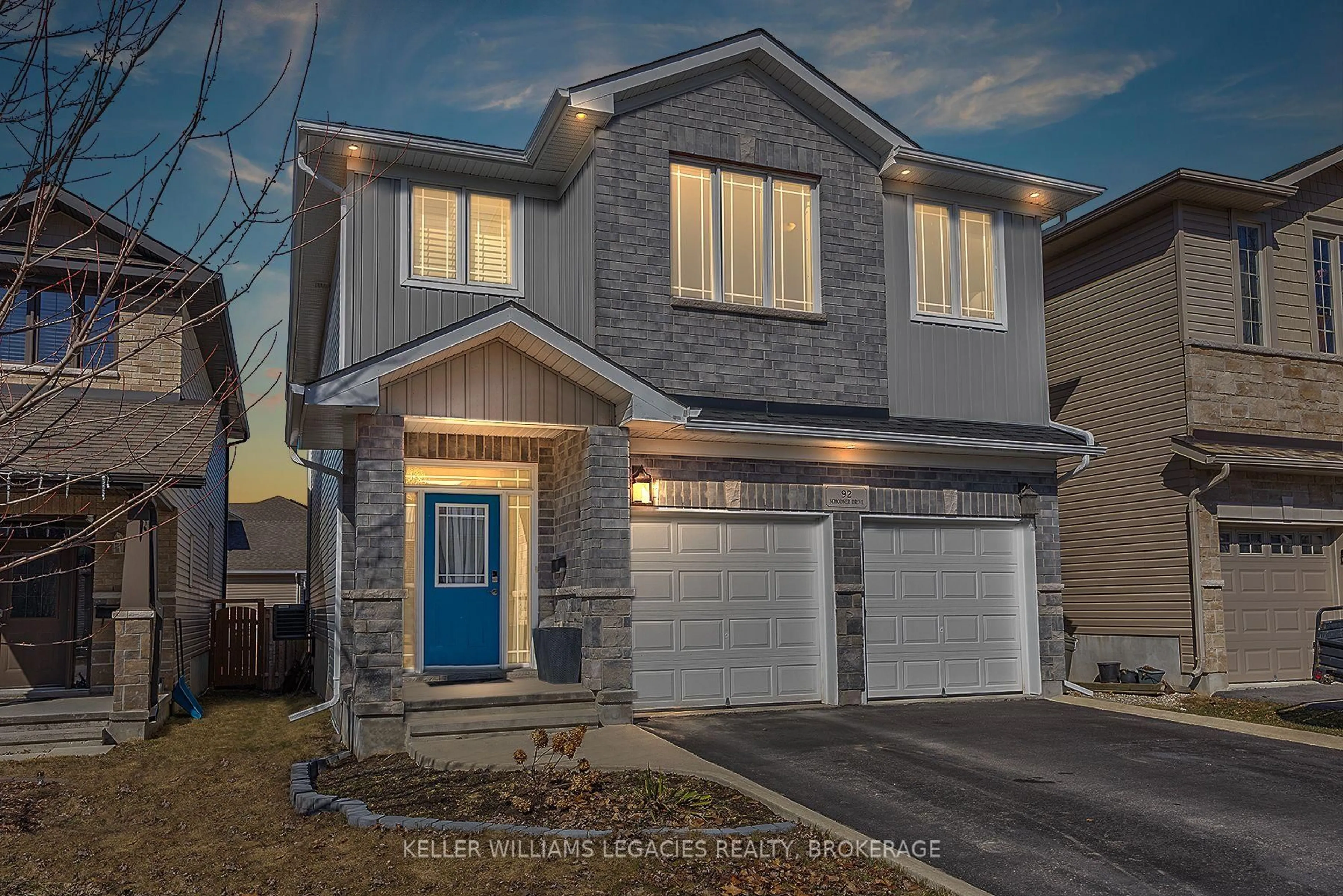 Home with brick exterior material, street for 92 SCHOONER Dr, Kingston Ontario K7K 0E8
