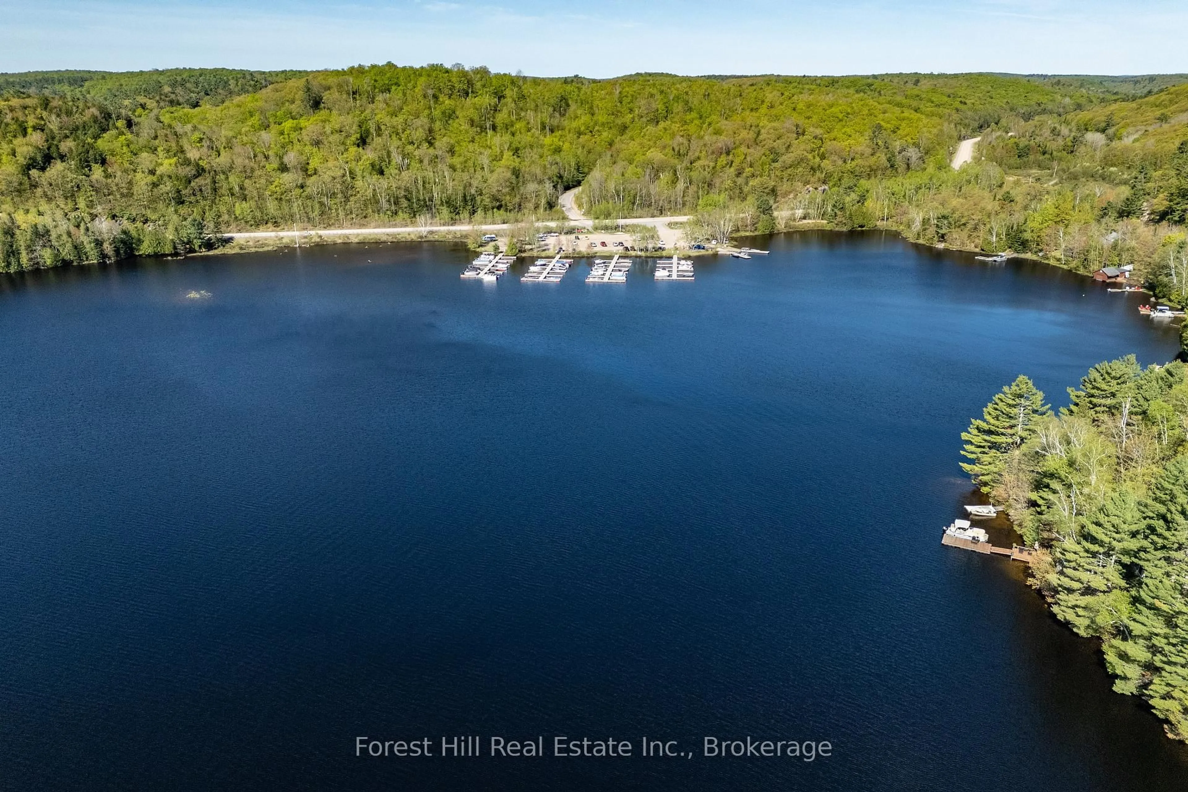 A pic from outside/outdoor area/front of a property/back of a property/a pic from drone, water/lake/river/ocean view for 48 Raven Lake N/A, Lake of Bays Ontario P0B 1A0