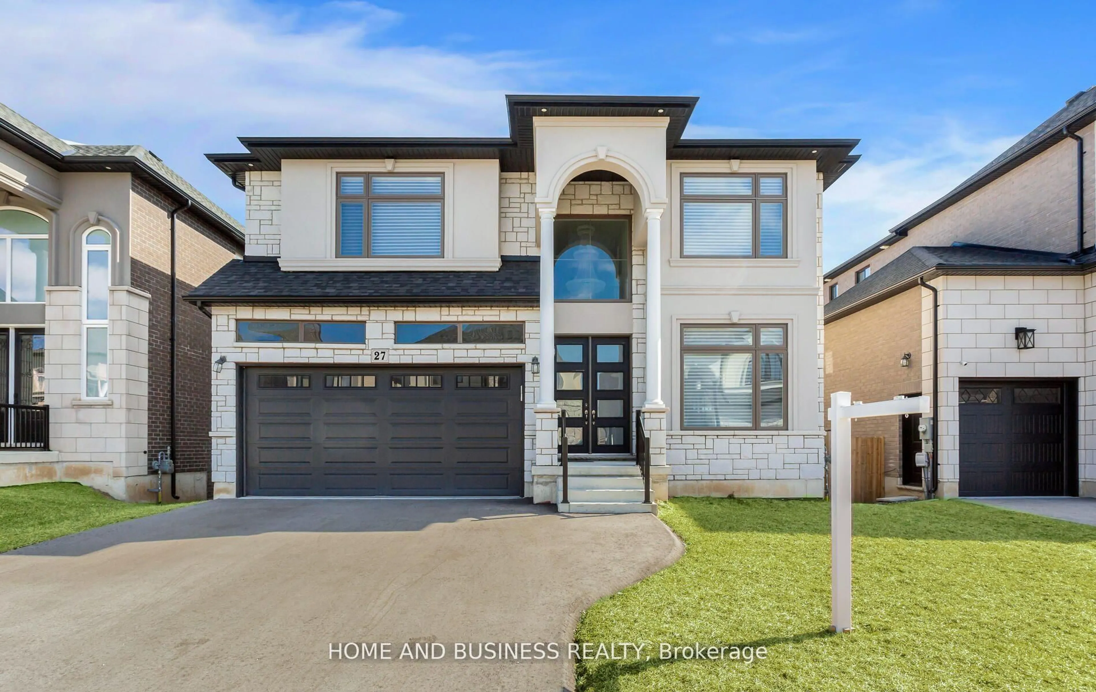Home with brick exterior material, street for 27 Deerfield Lane, Hamilton Ontario L9K 0K2