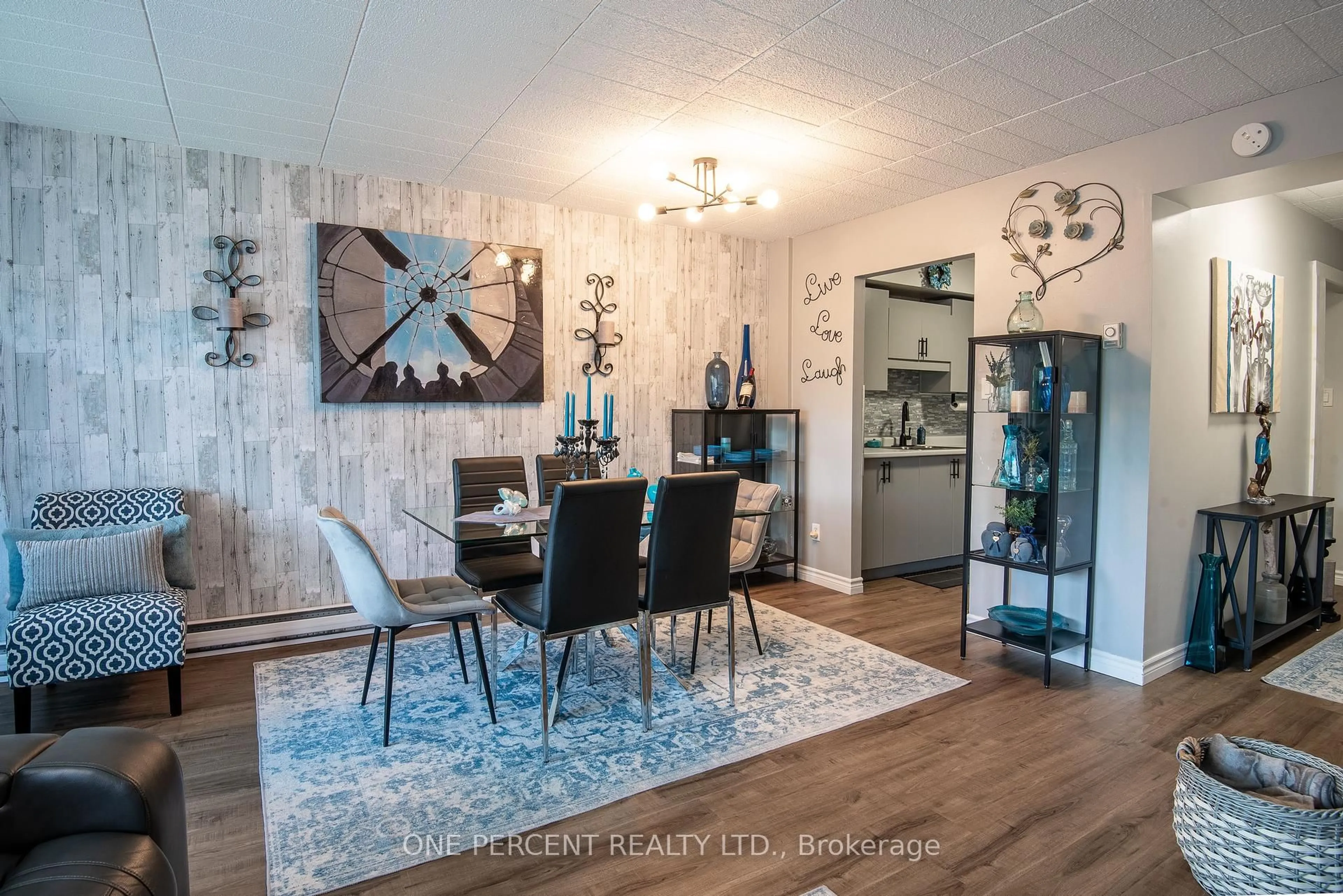 Dining room, wood/laminate floor for 105 Conroy Cres #103, Guelph Ontario N1G 2V5