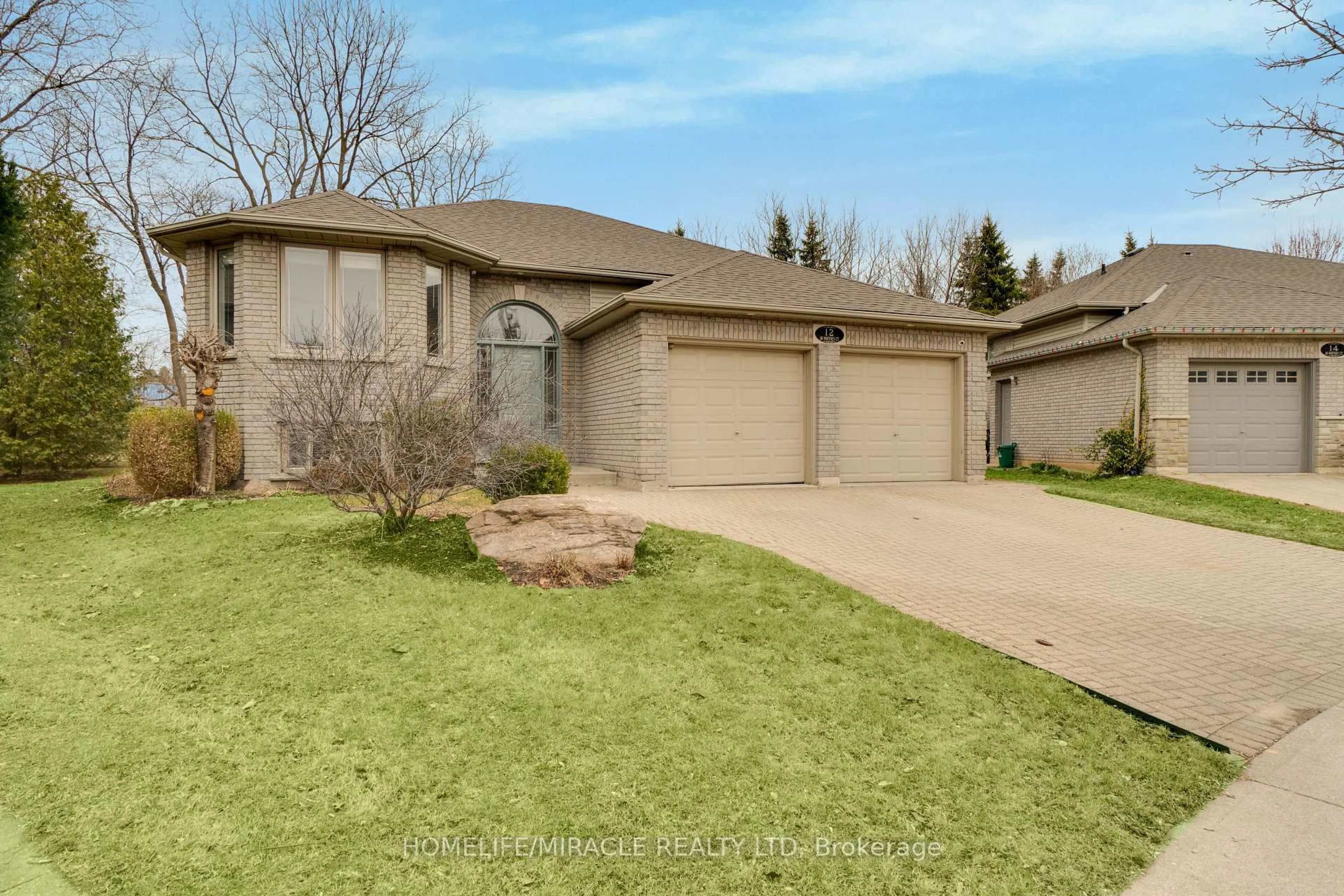 Home with brick exterior material, street for 12 Jo Whitney Crt, Brantford Ontario N3T 6N9