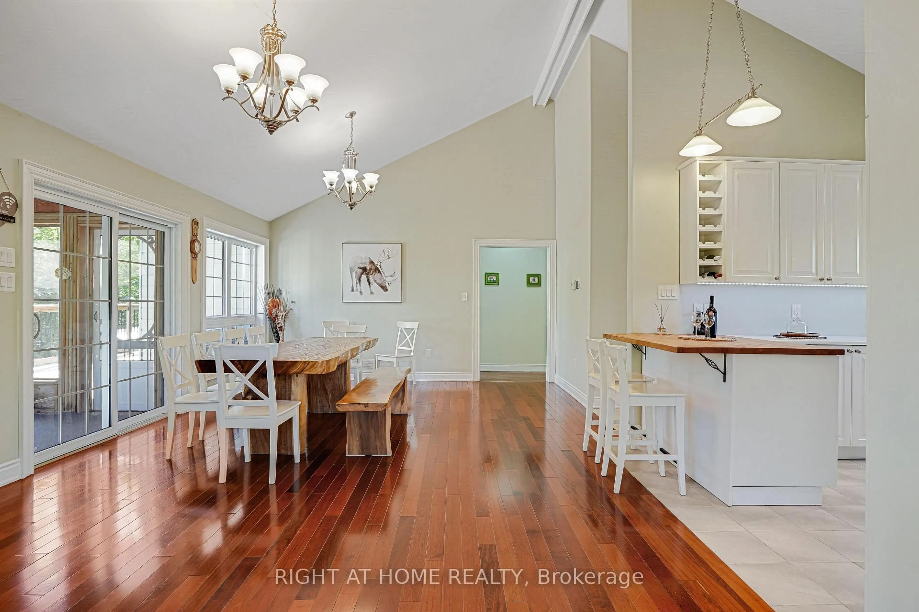Dining room, wood/laminate floor for 1181 Grace River Rd, Dysart et al Ontario K0L 3C0