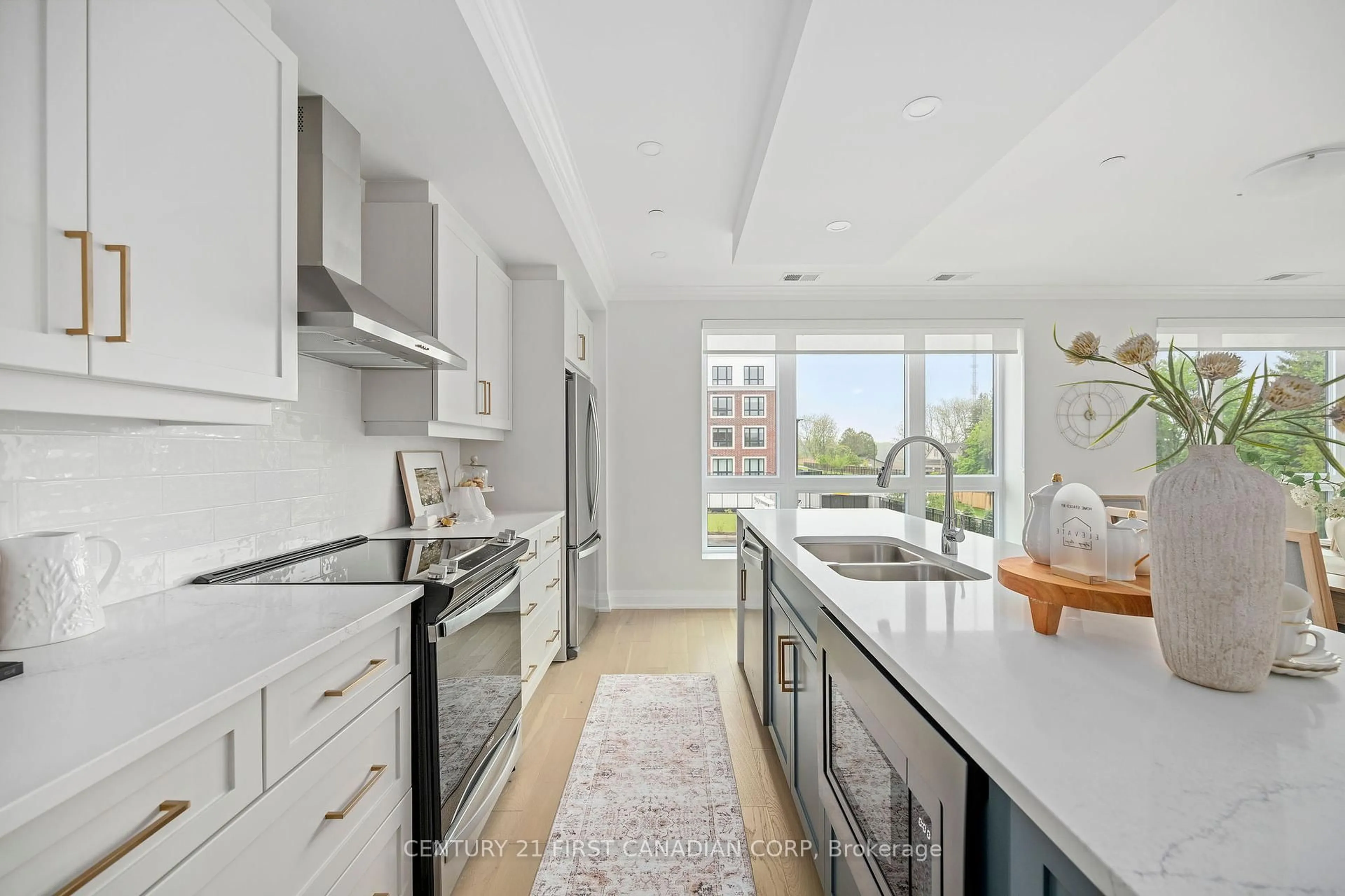 Open concept kitchen, ceramic/tile floor for 1975 Fountain Grass Dr #204, London South Ontario N6K 0M3