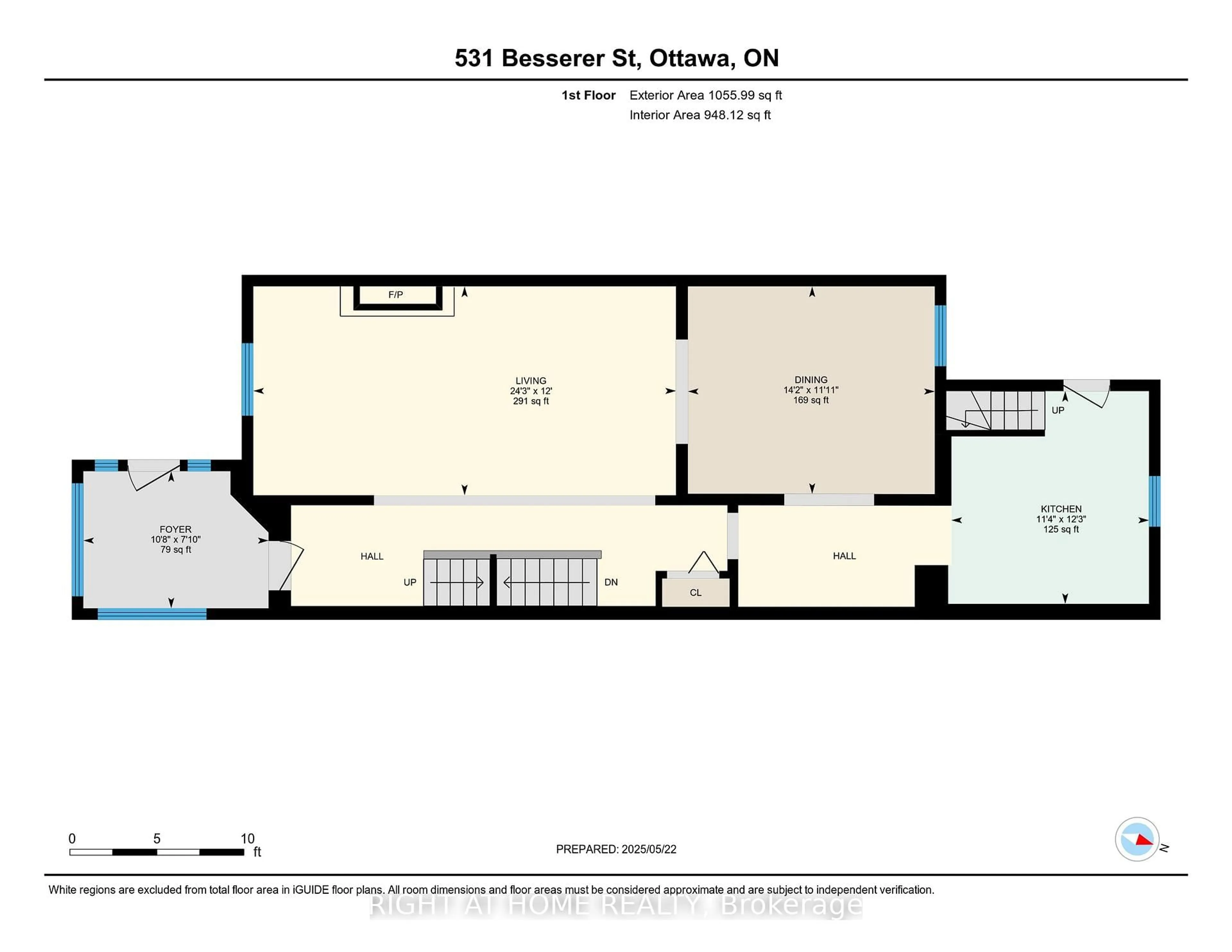 Floor plan for 531 Besserer St, Ottawa Ontario K1N 6C6