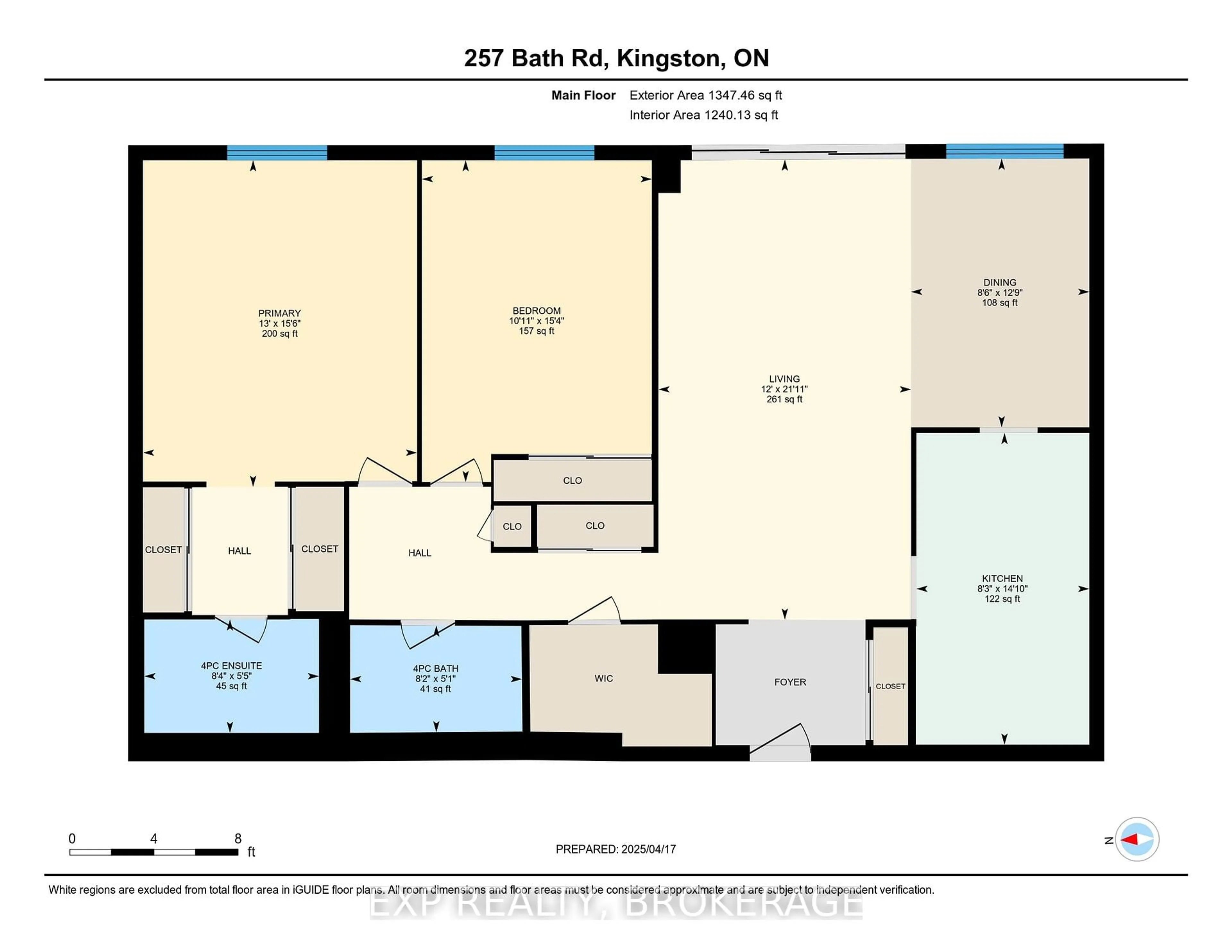 Floor plan for 257 Bath Rd #401, Kingston Ontario K7M 7T3