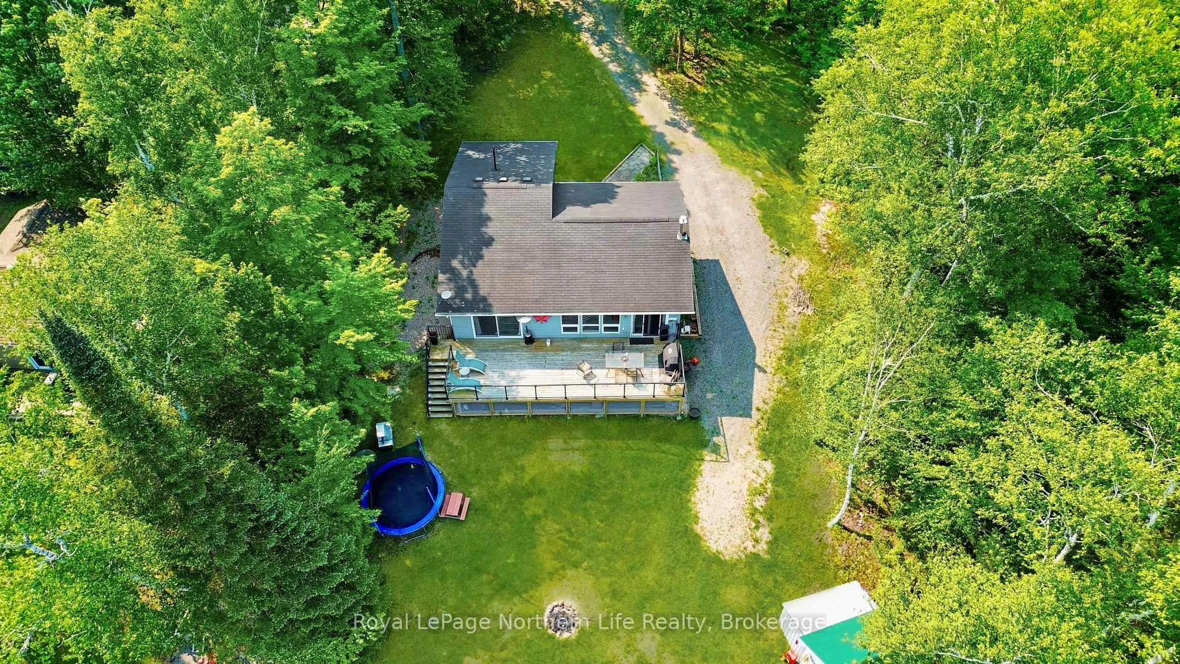 A pic from outside/outdoor area/front of a property/back of a property/a pic from drone, water/lake/river/ocean view for 448 Swalwells Dr, Nipissing Ontario P0H 1W0